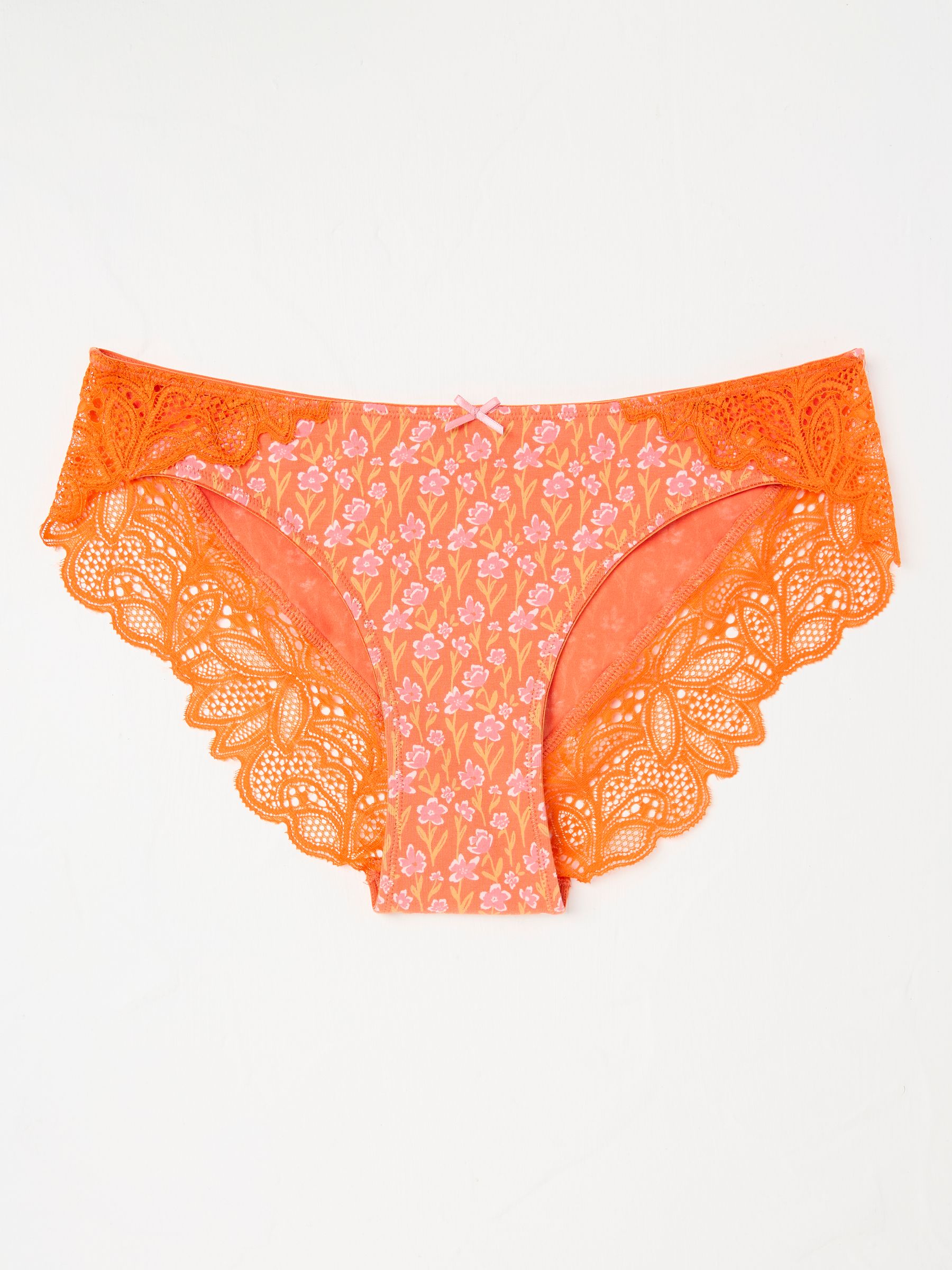 Orange Floral Cheeky Knickers - Image 1 of 2
