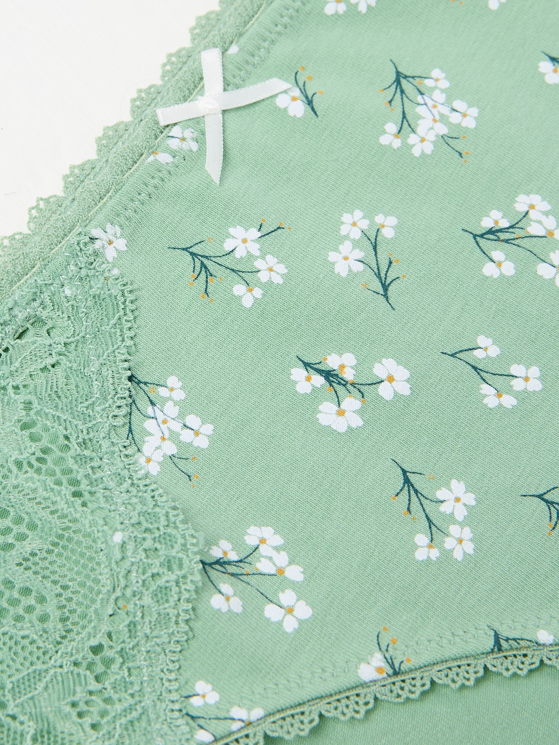 Green Floral Mini Knickers - Image 2 of 2
