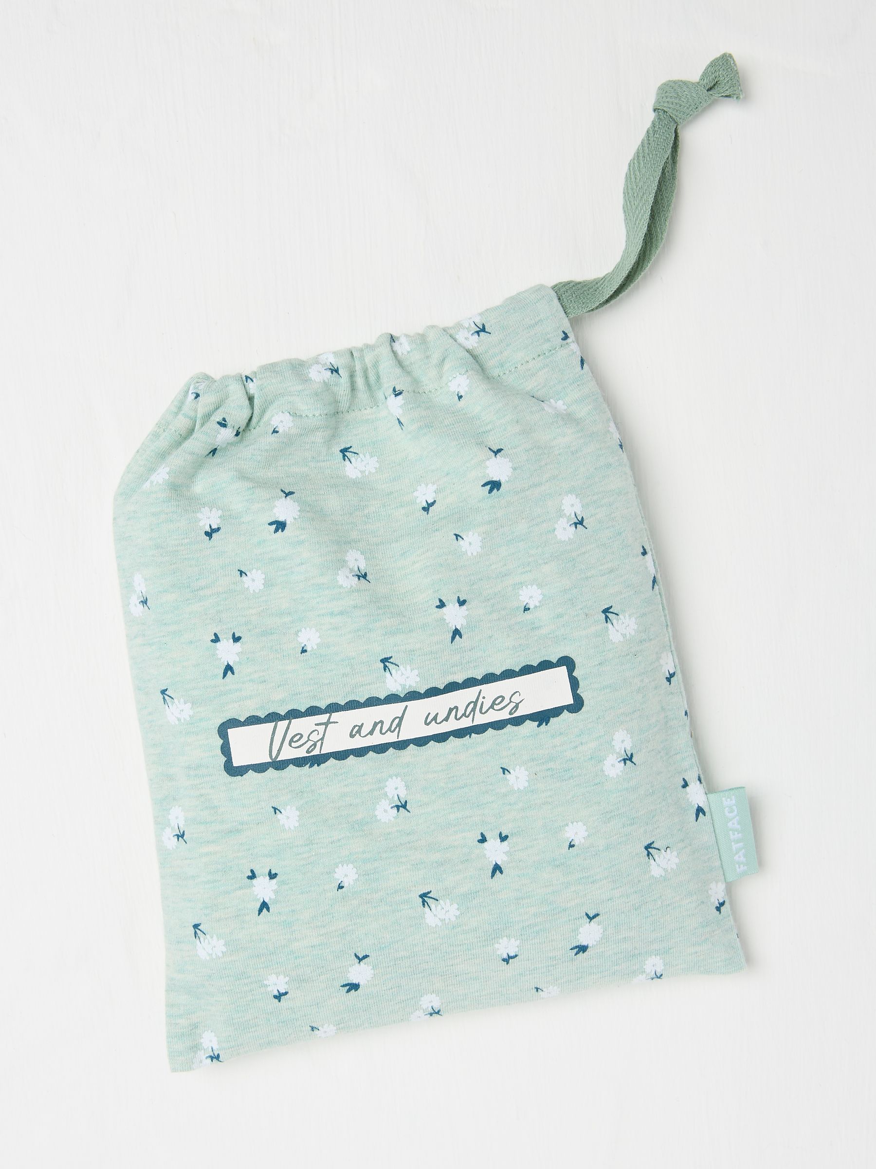 Green Floral Vest & Knicker Set - Image 2 of 2