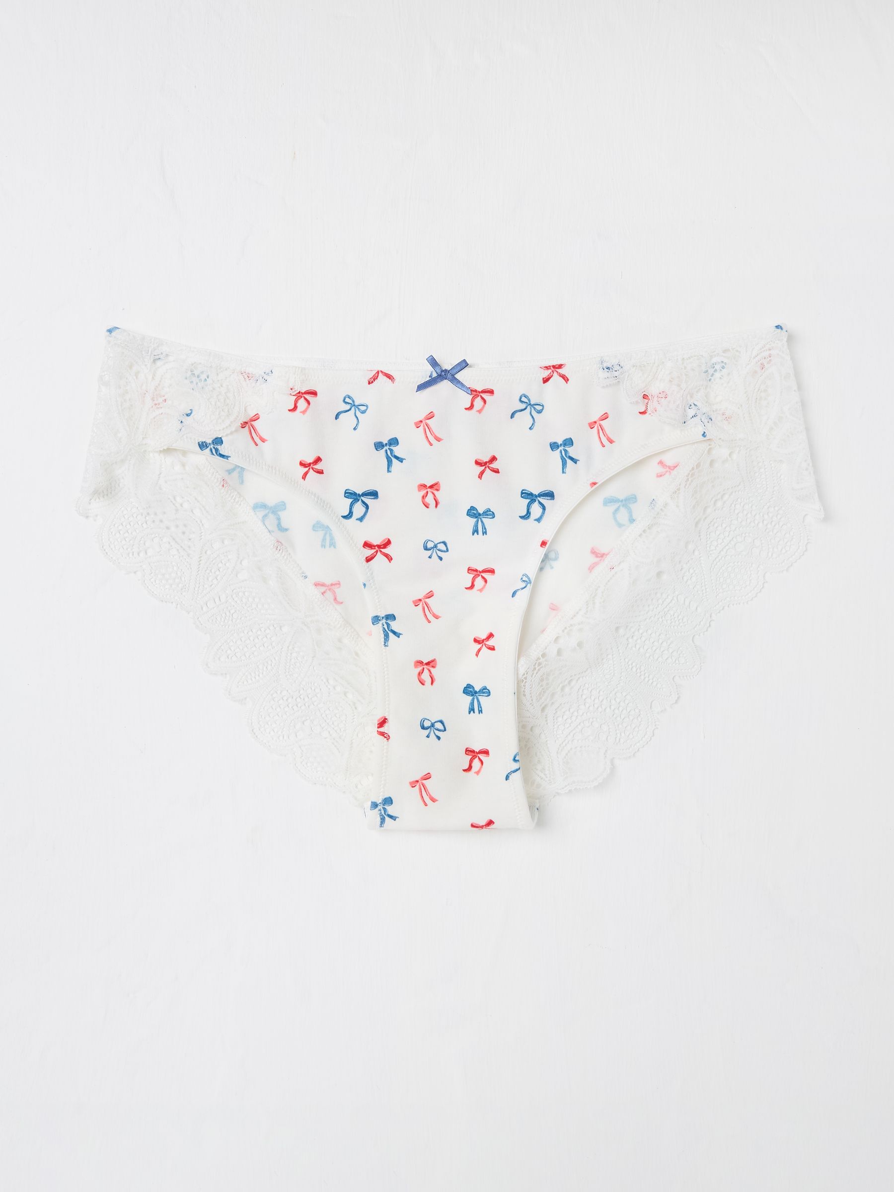White Bow Cheeky Knickers - Image 1 of 2