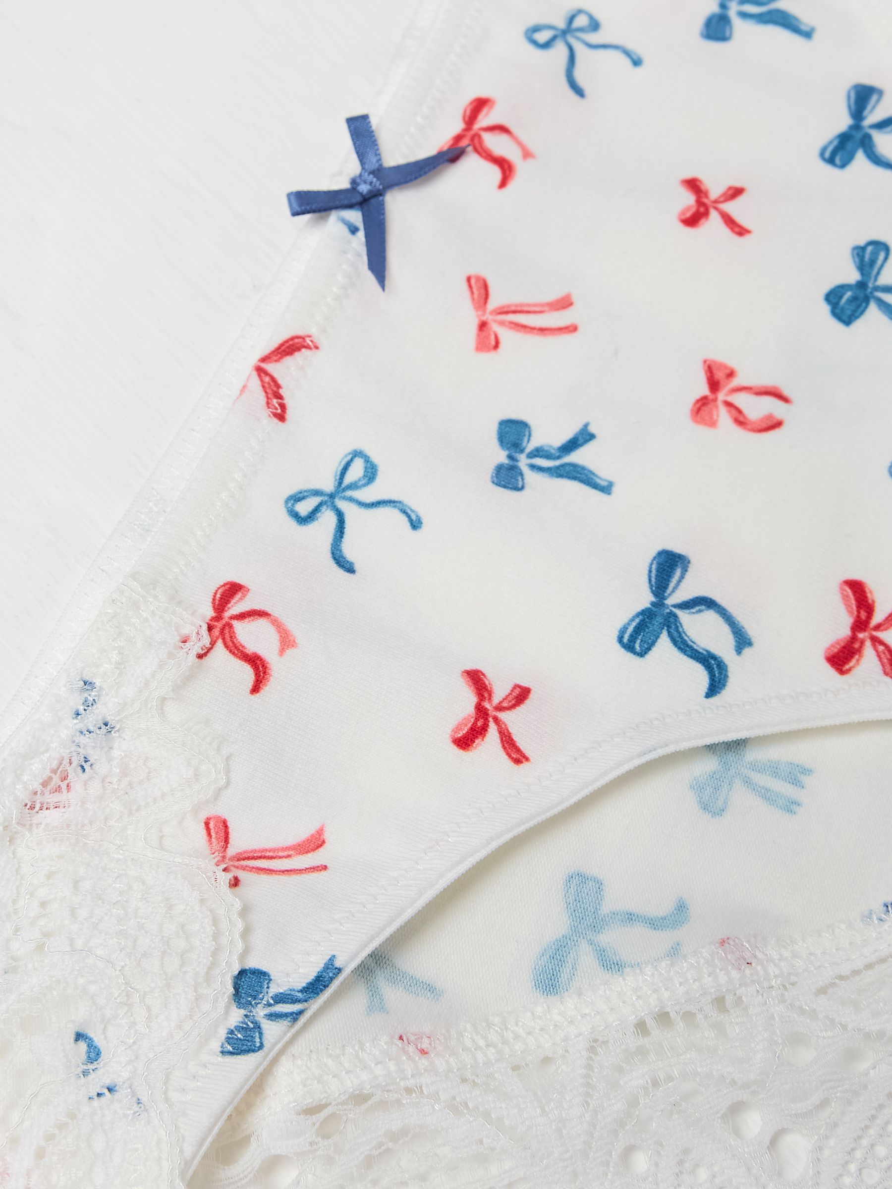 White Bow Cheeky Knickers - Image 2 of 2