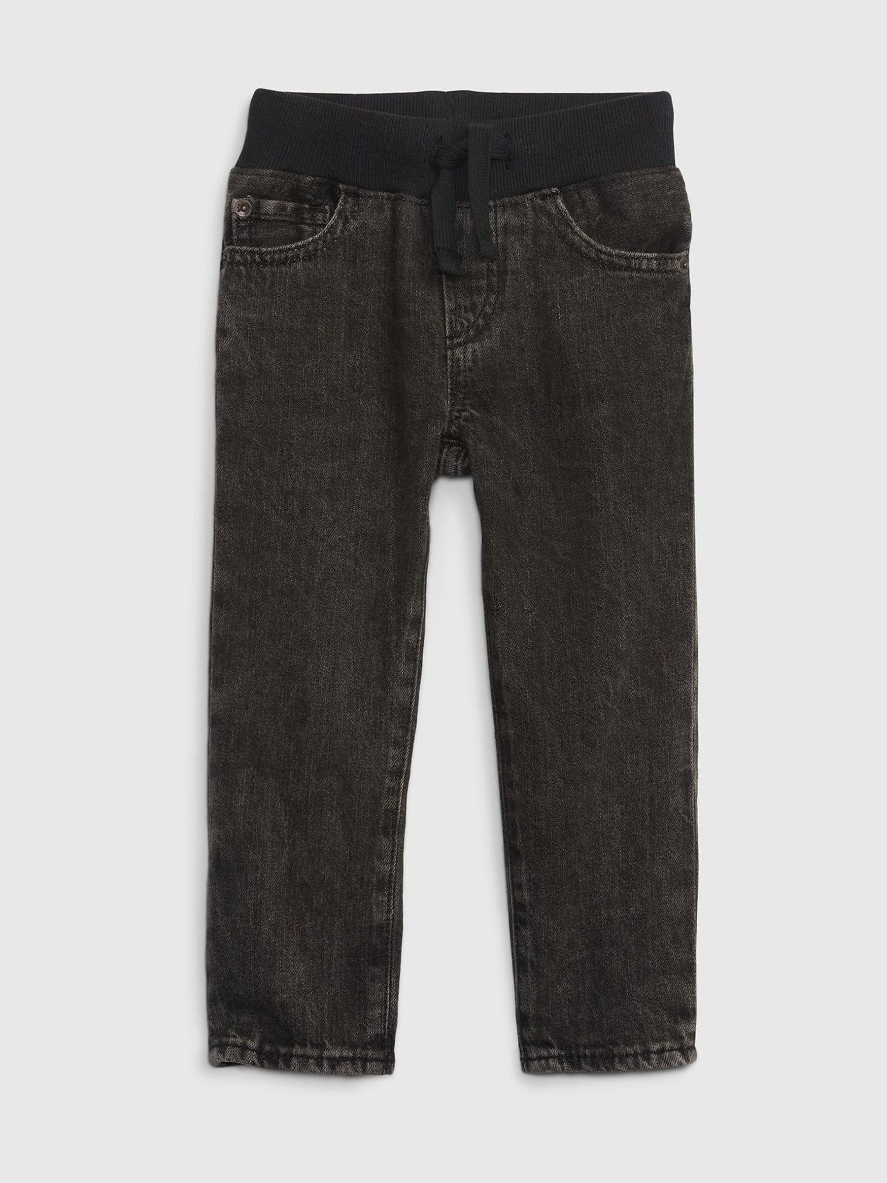 Black Pull On Slim Jeans (6mths-5yrs) - Image 1 of 2