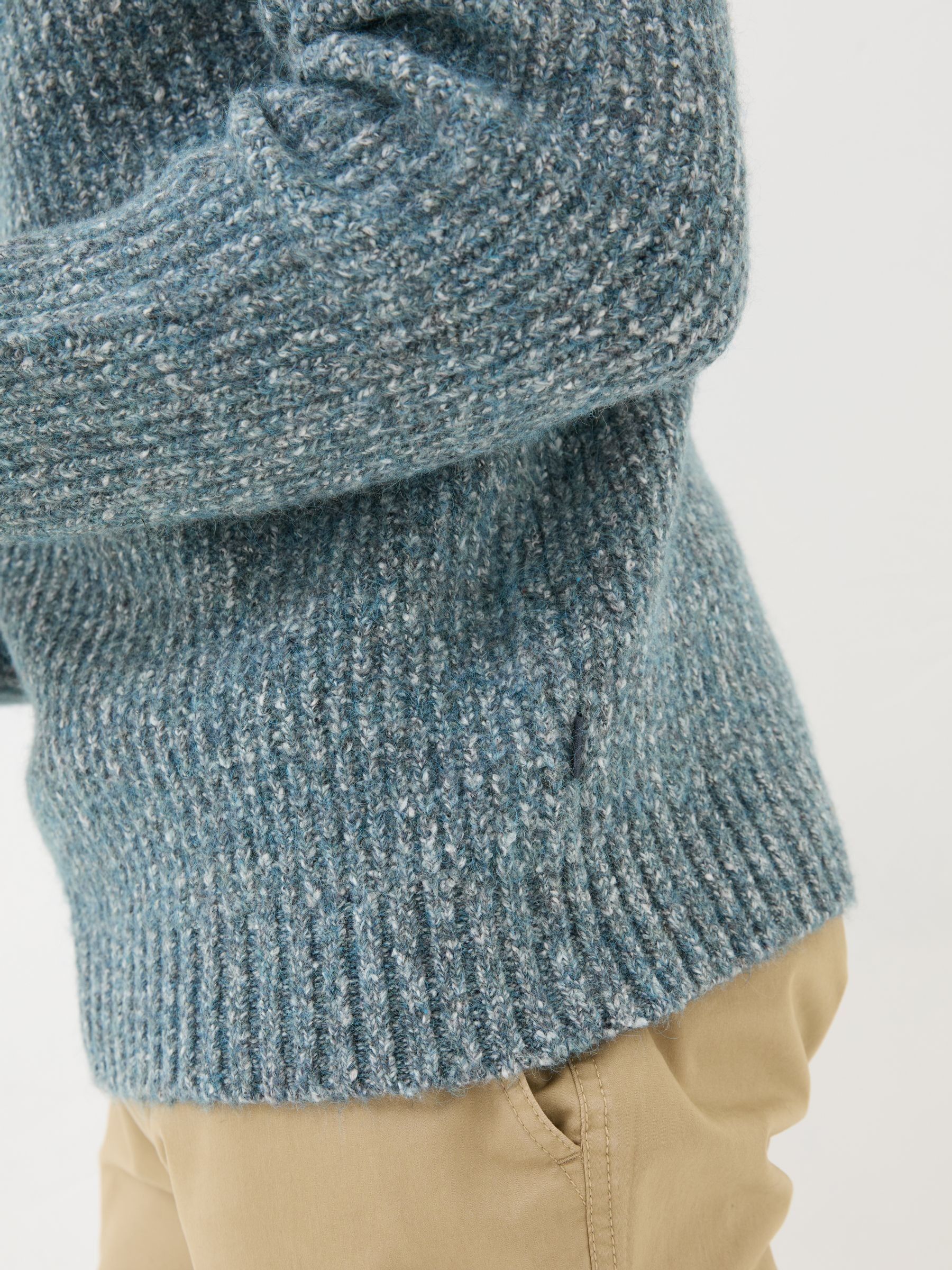 Mid Blue Sefton Lofty Knitted Crew Neck Jumper - Image 5 of 6