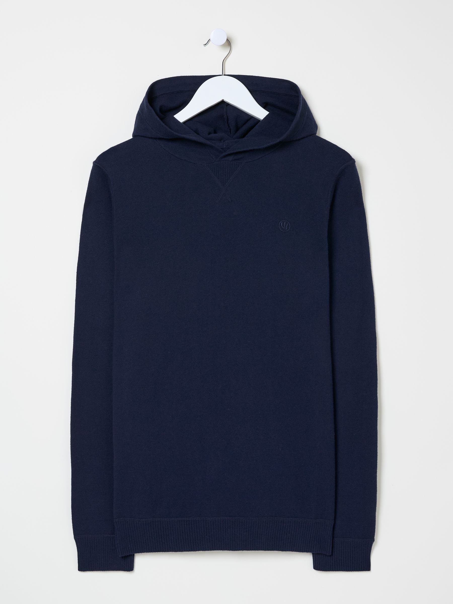 Navy Rye Fine Gauge Knitted Hoodie - Image 5 of 5