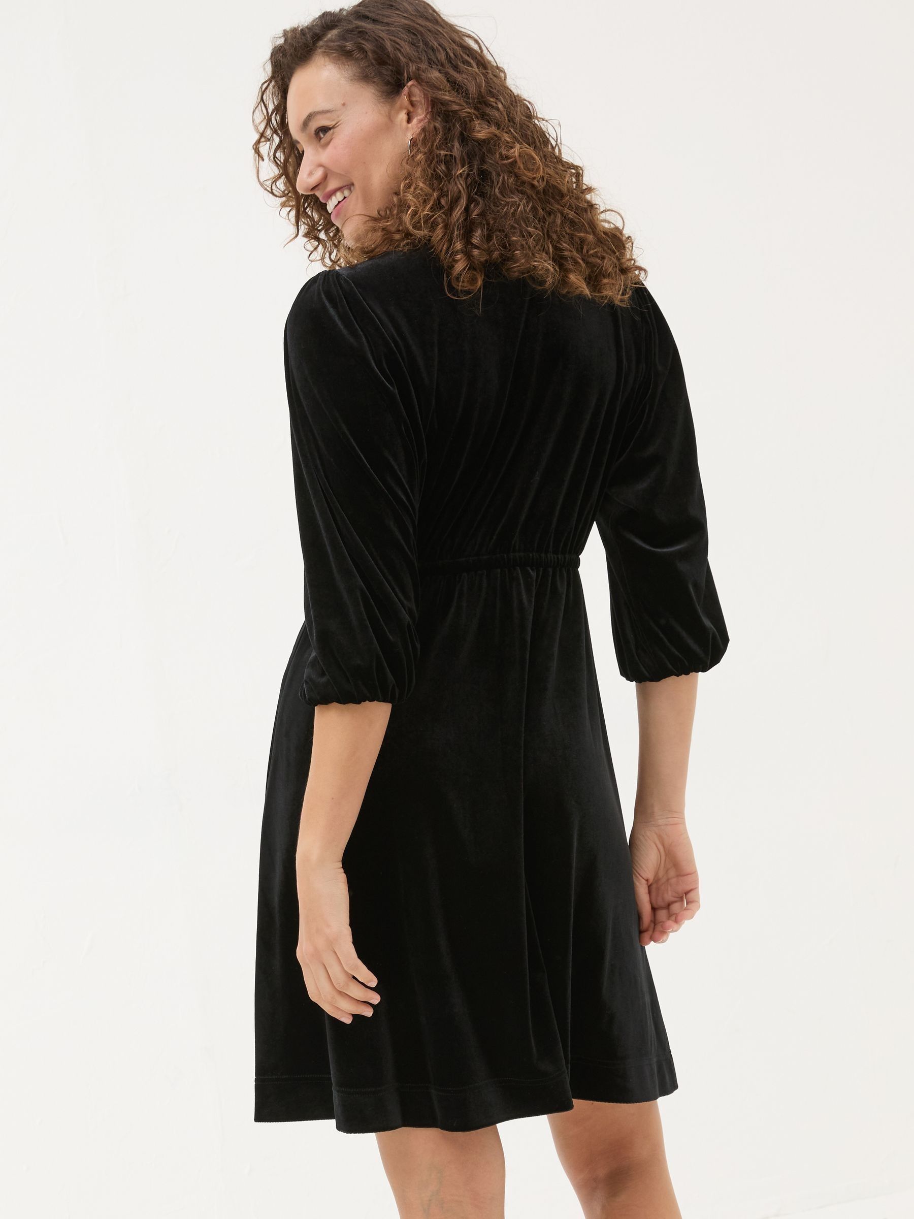 Black Gracie Velvet Dress - Image 2 of 6