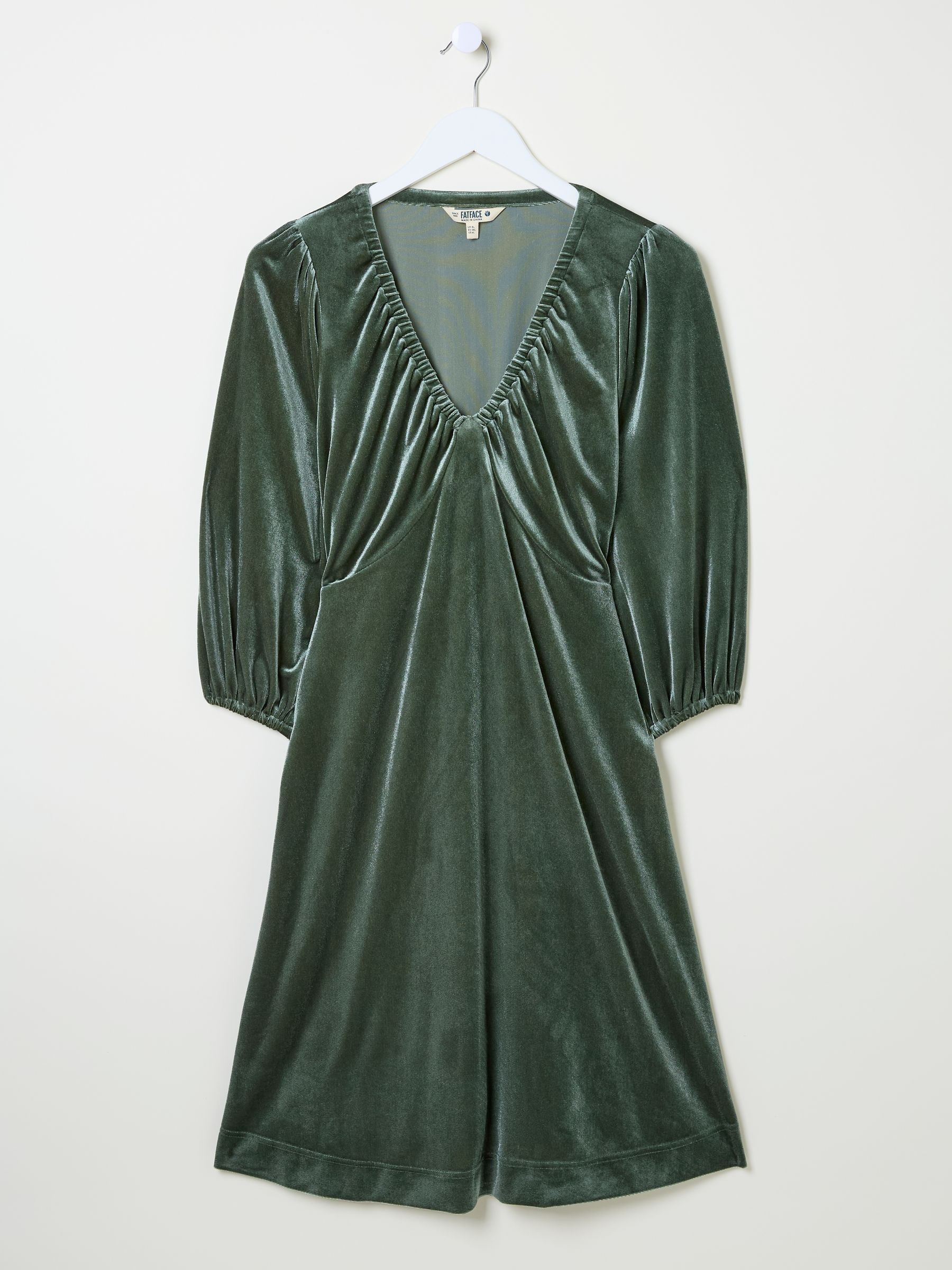 Green Gracie Velvet Dress - Image 6 of 6
