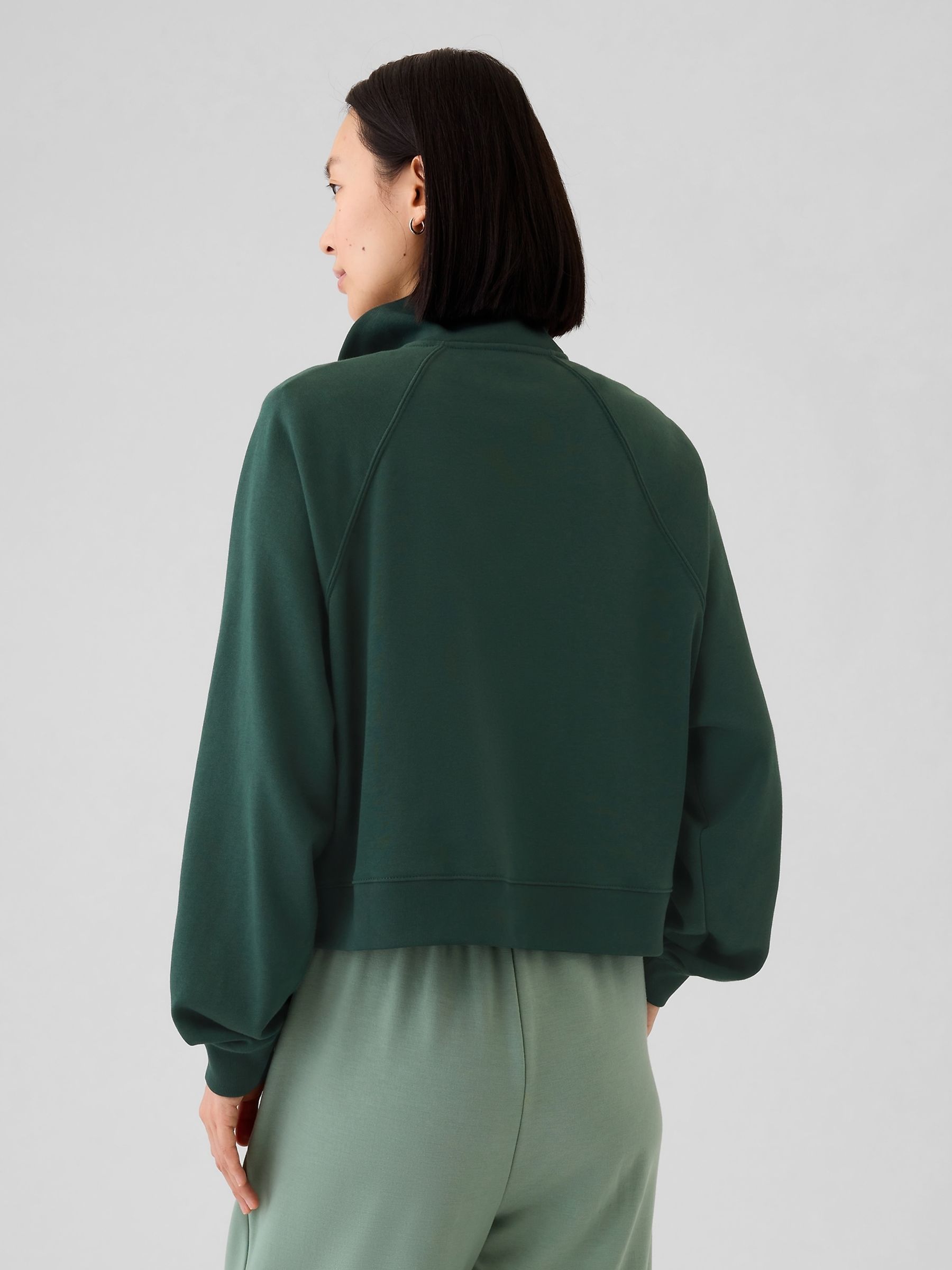 Green Logo Half-Zip Pullover - Image 2 of 5