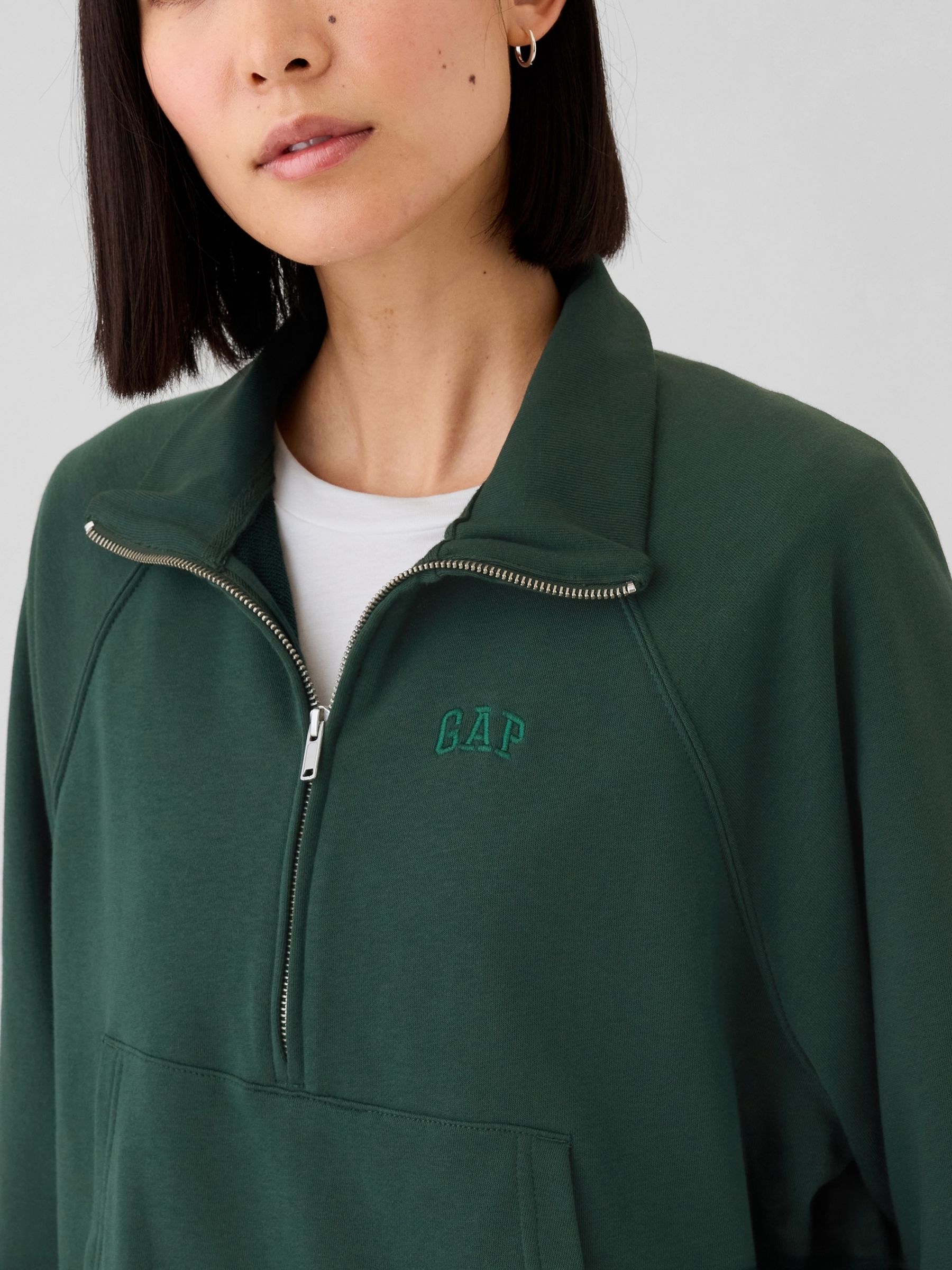 Green Logo Half-Zip Pullover - Image 4 of 5