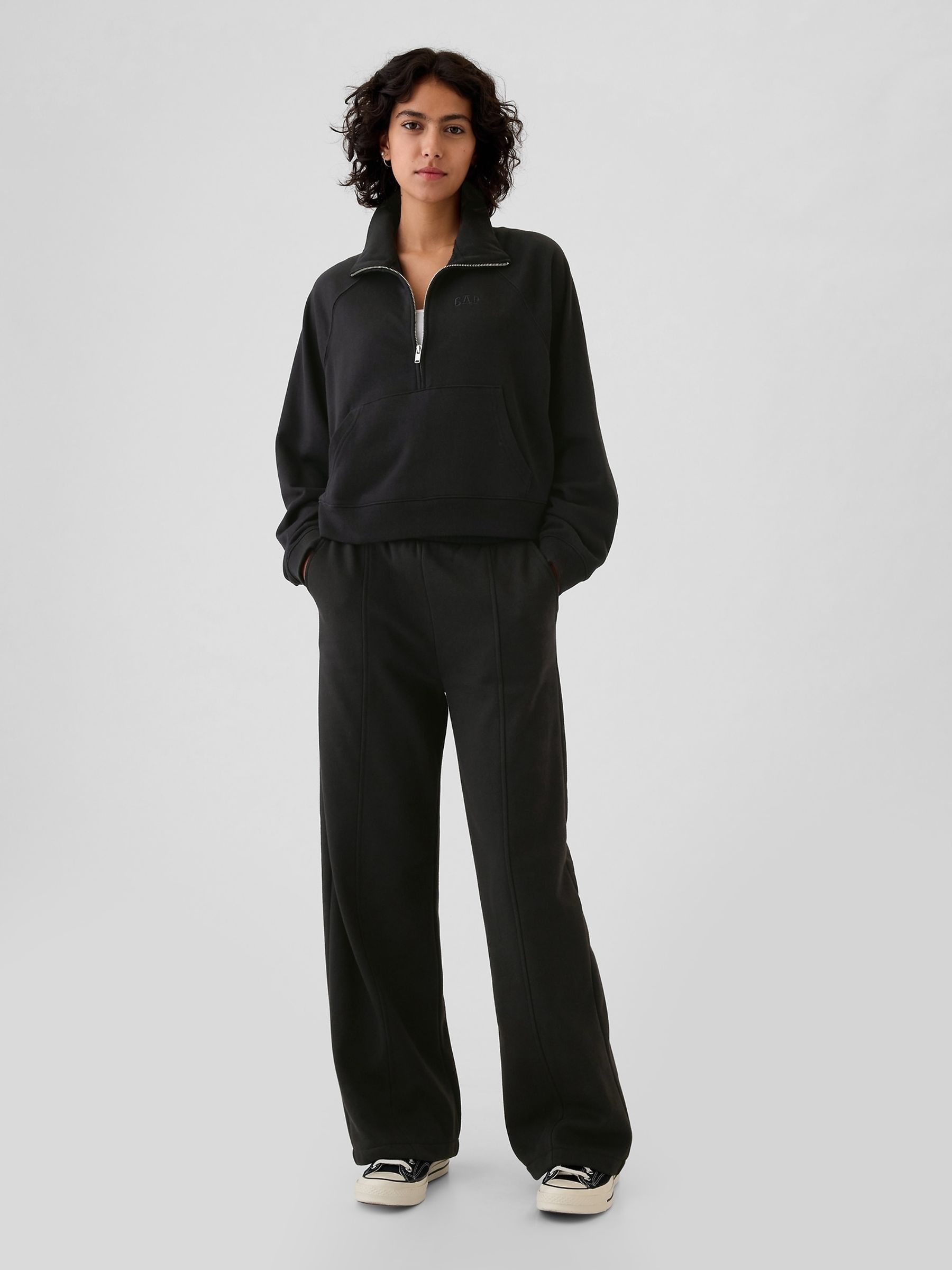 Black Logo Half-Zip Pullover - Image 3 of 5