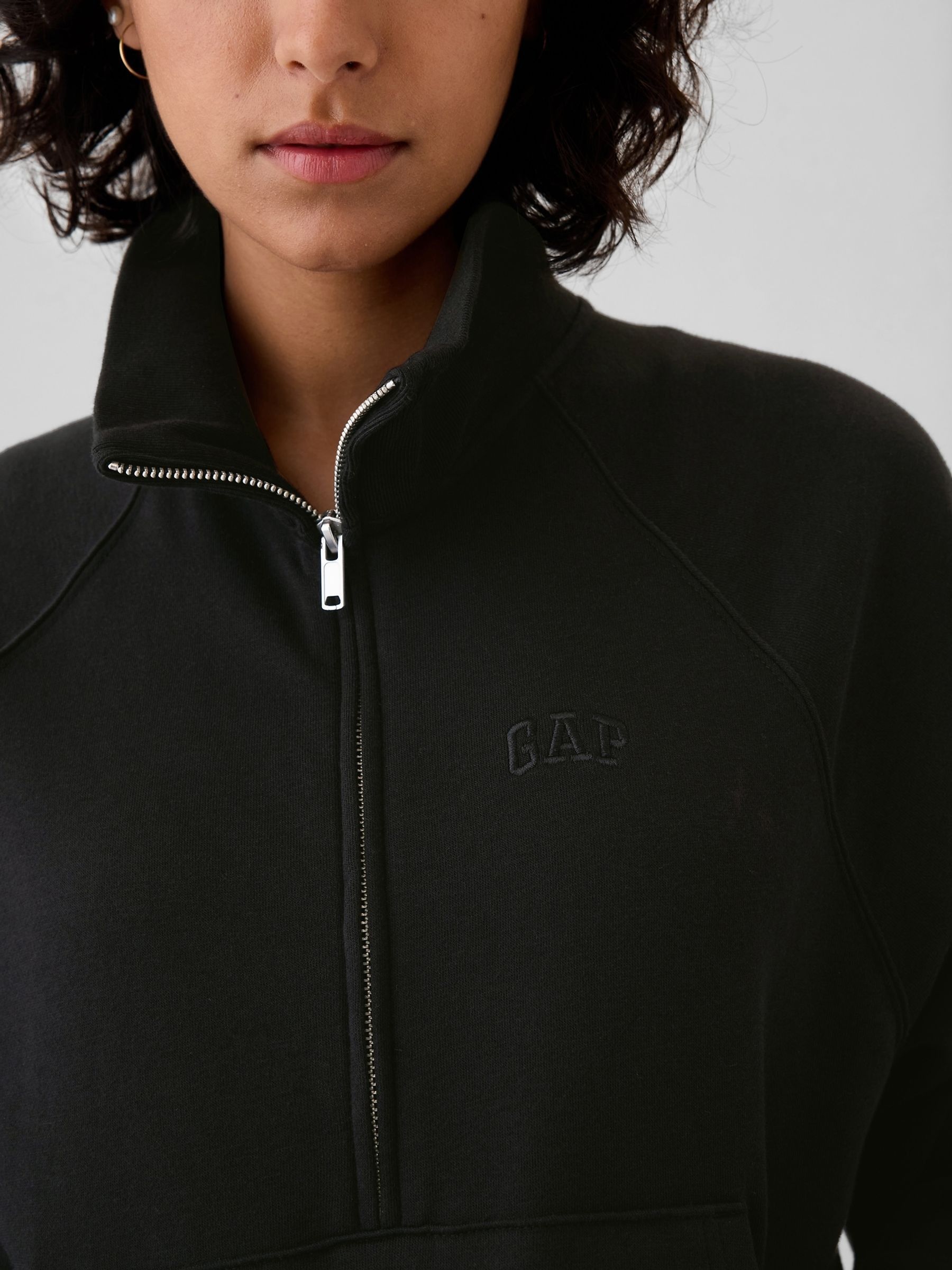 Black Logo Half-Zip Pullover - Image 4 of 5