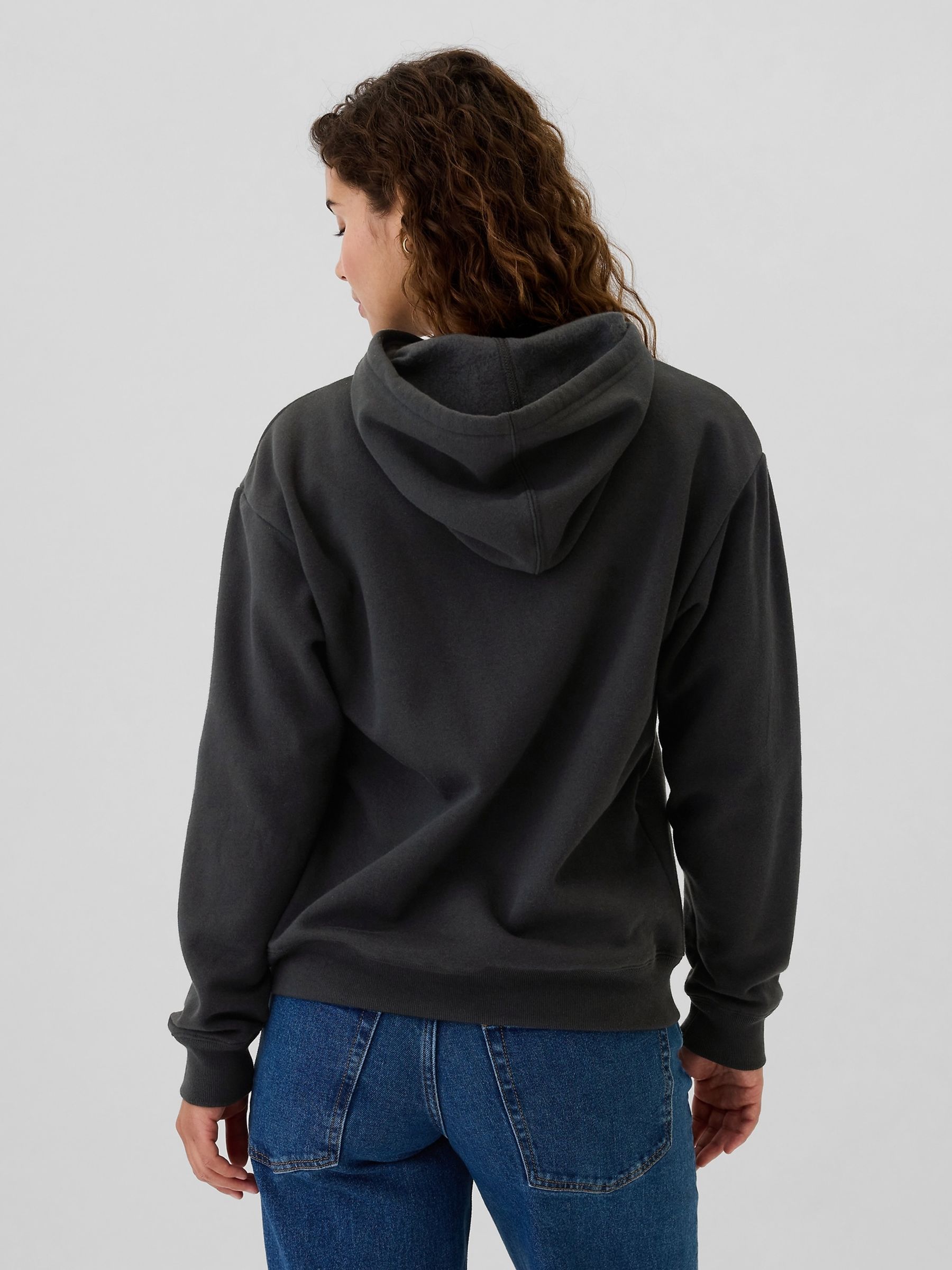 Black Sequin Logo Hoodie - Image 2 of 4