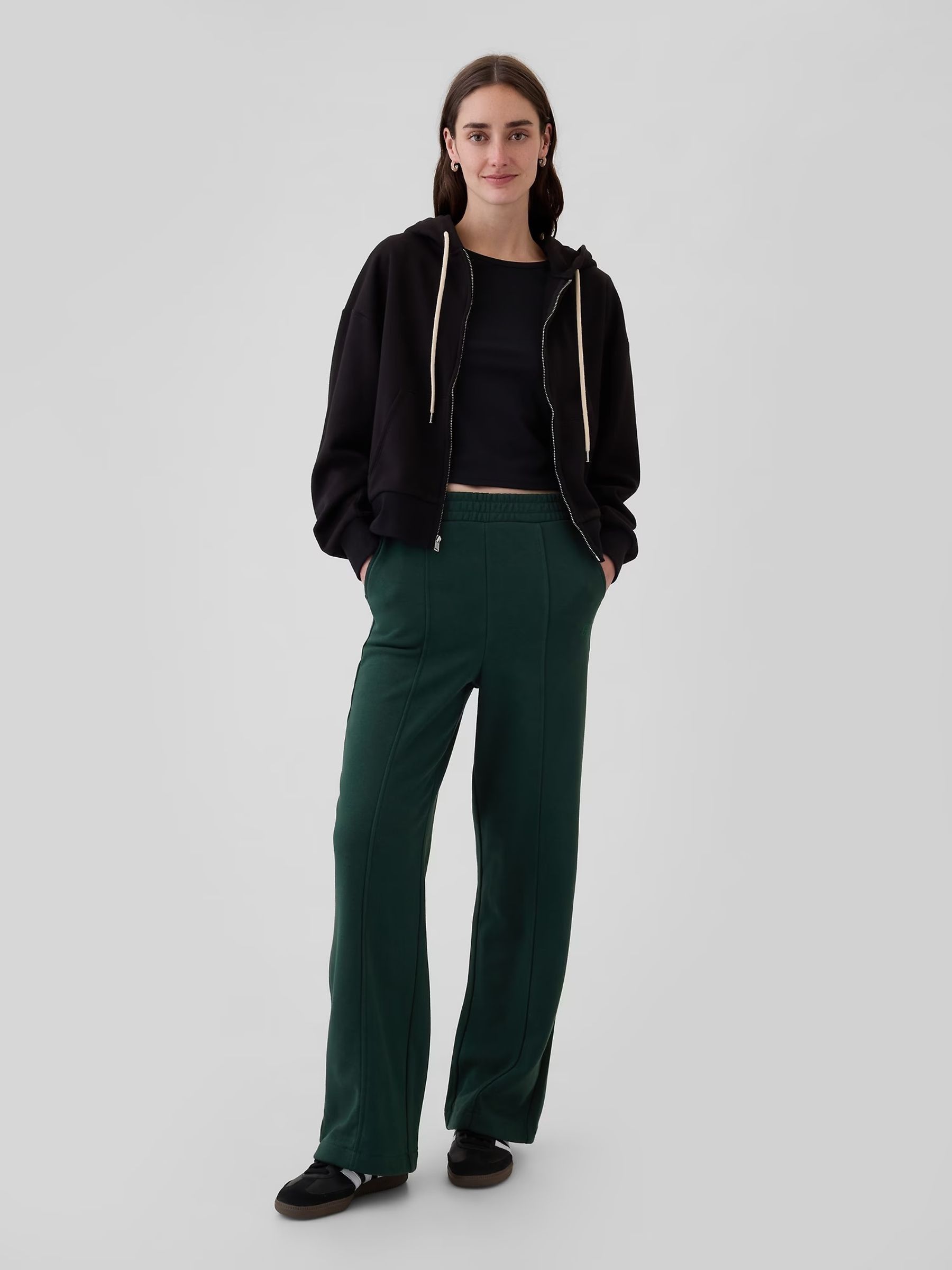 Green Seamed Logo Joggers - Image 1 of 5