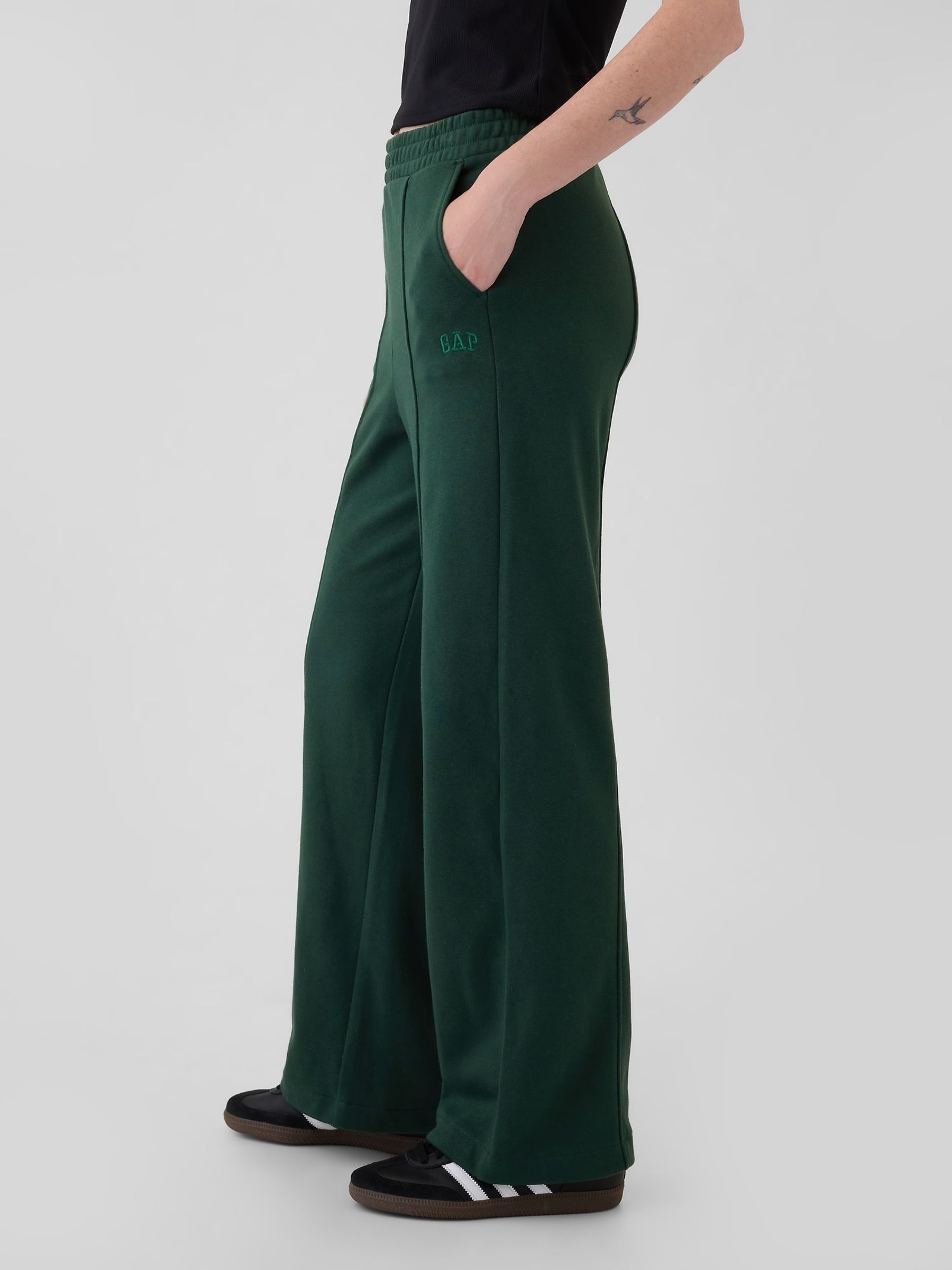 Green Seamed Logo Joggers - Image 4 of 5