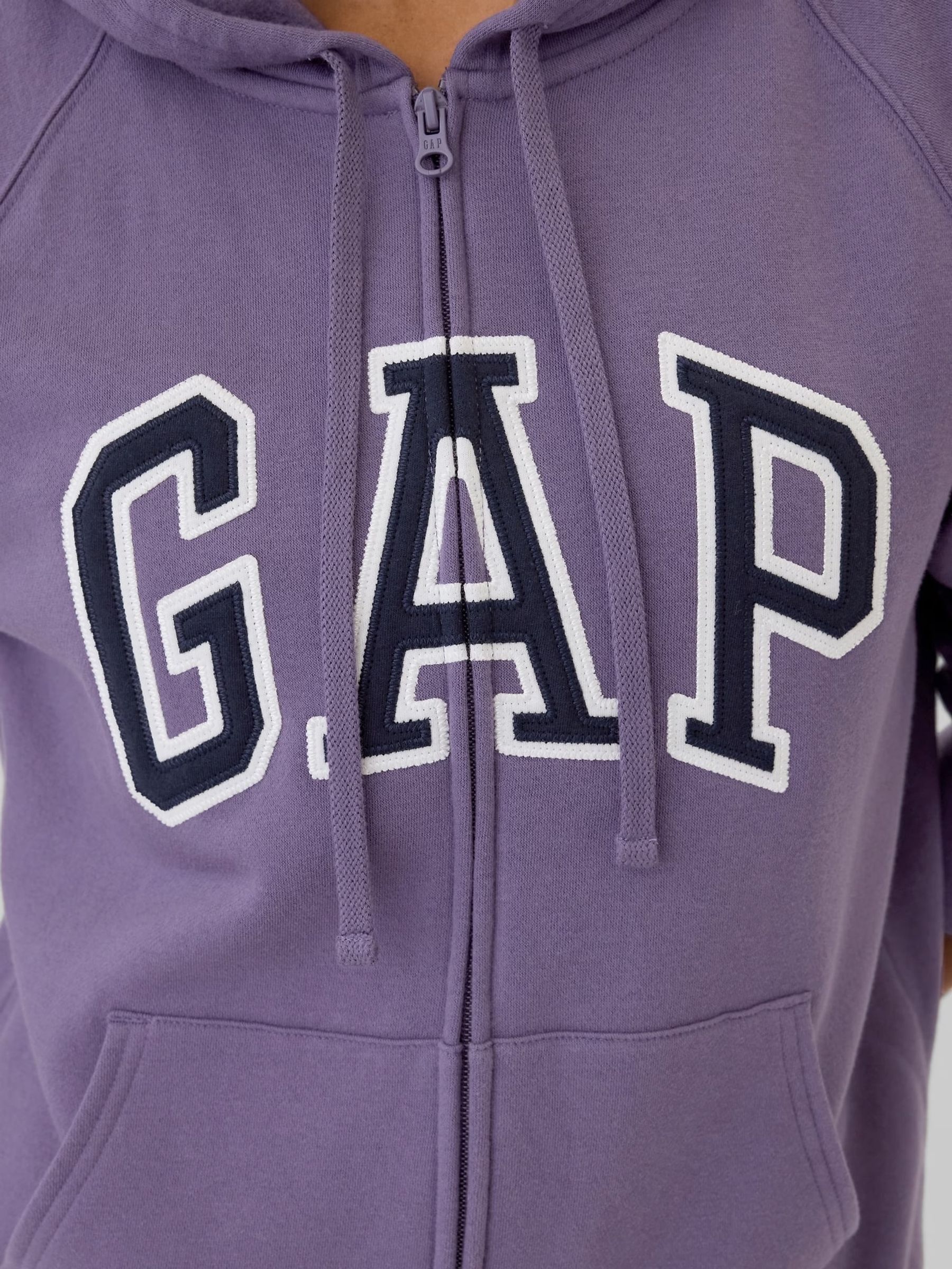 Purple Logo Zip Through Hoodie - Image 4 of 5