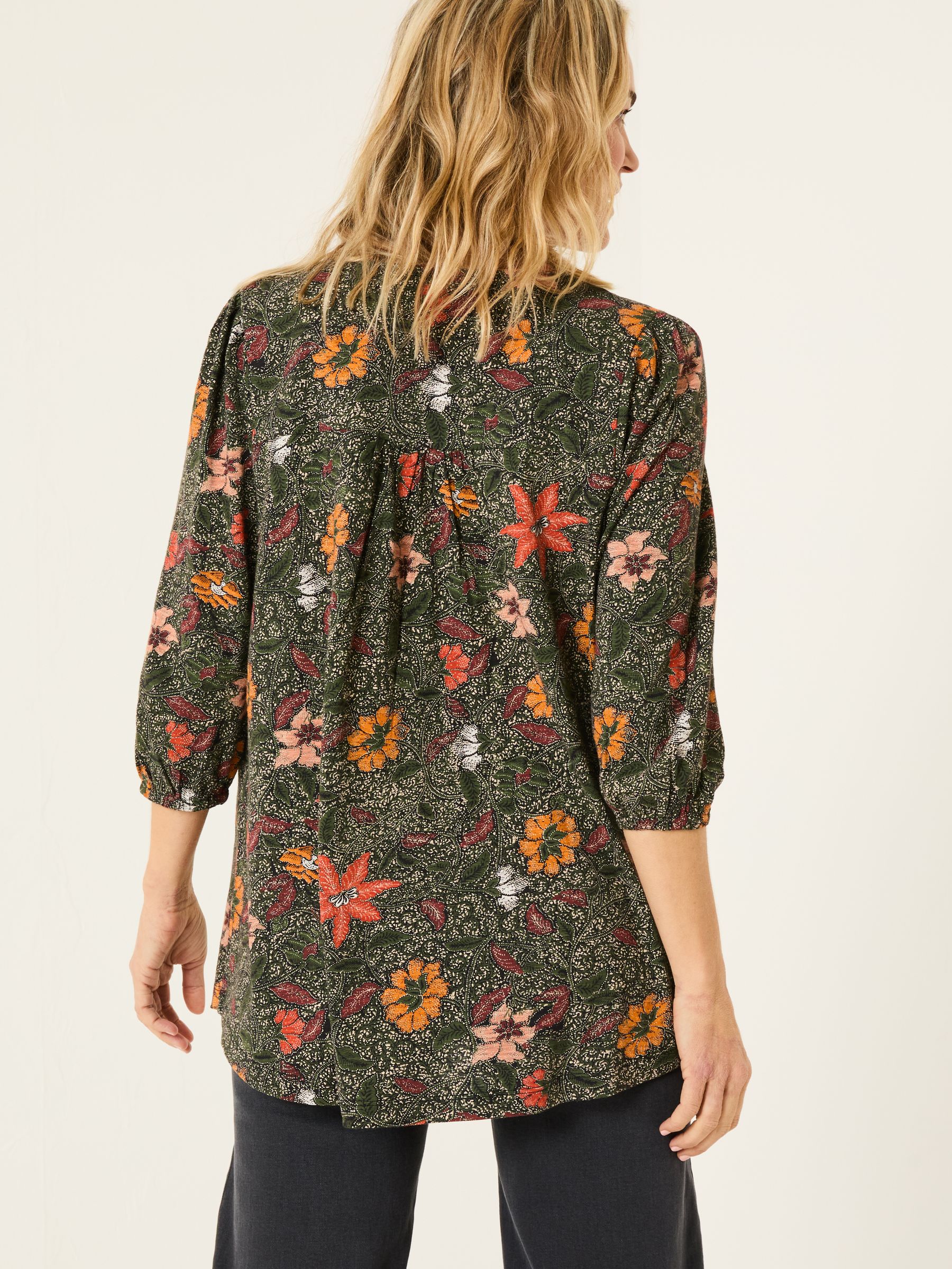 Enya Black Detail Floral Tunic - Image 2 of 9