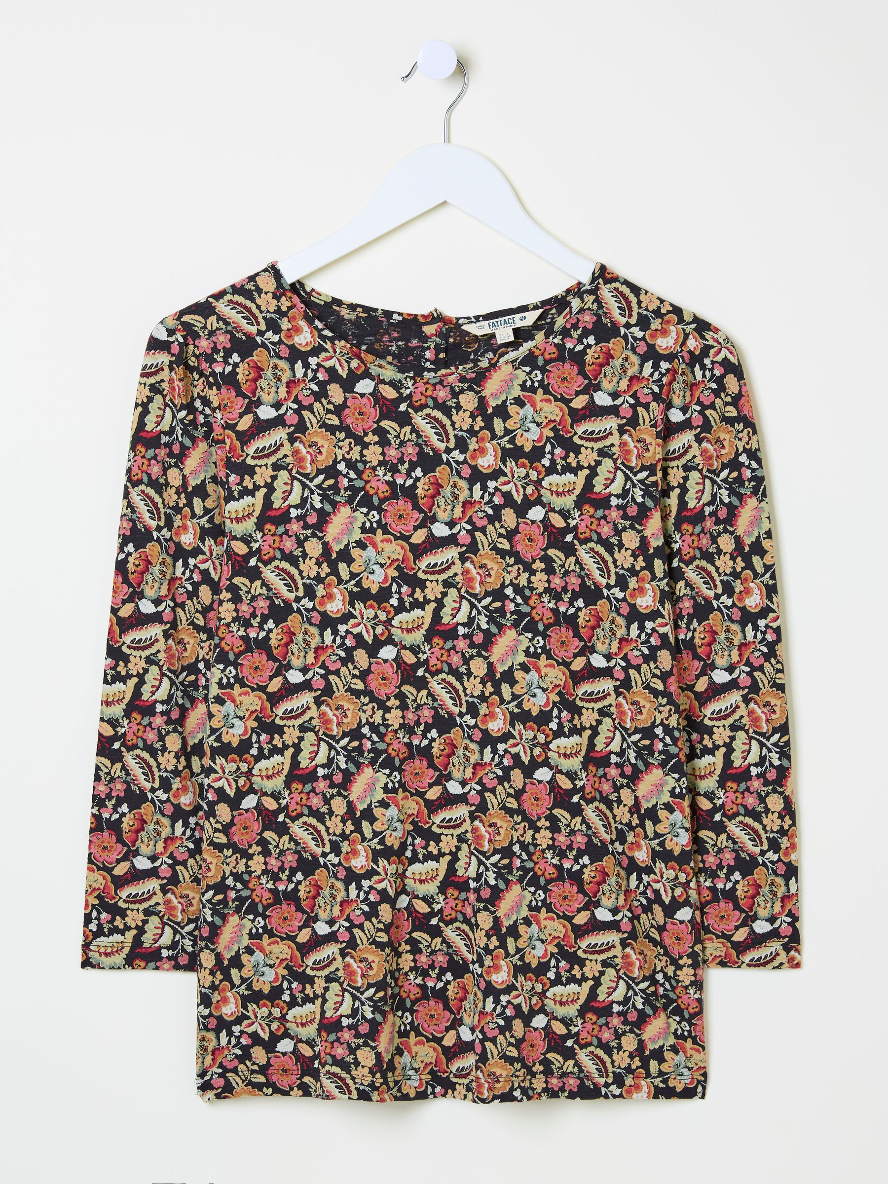 Ria Black Historical Floral Top - Image 9 of 9