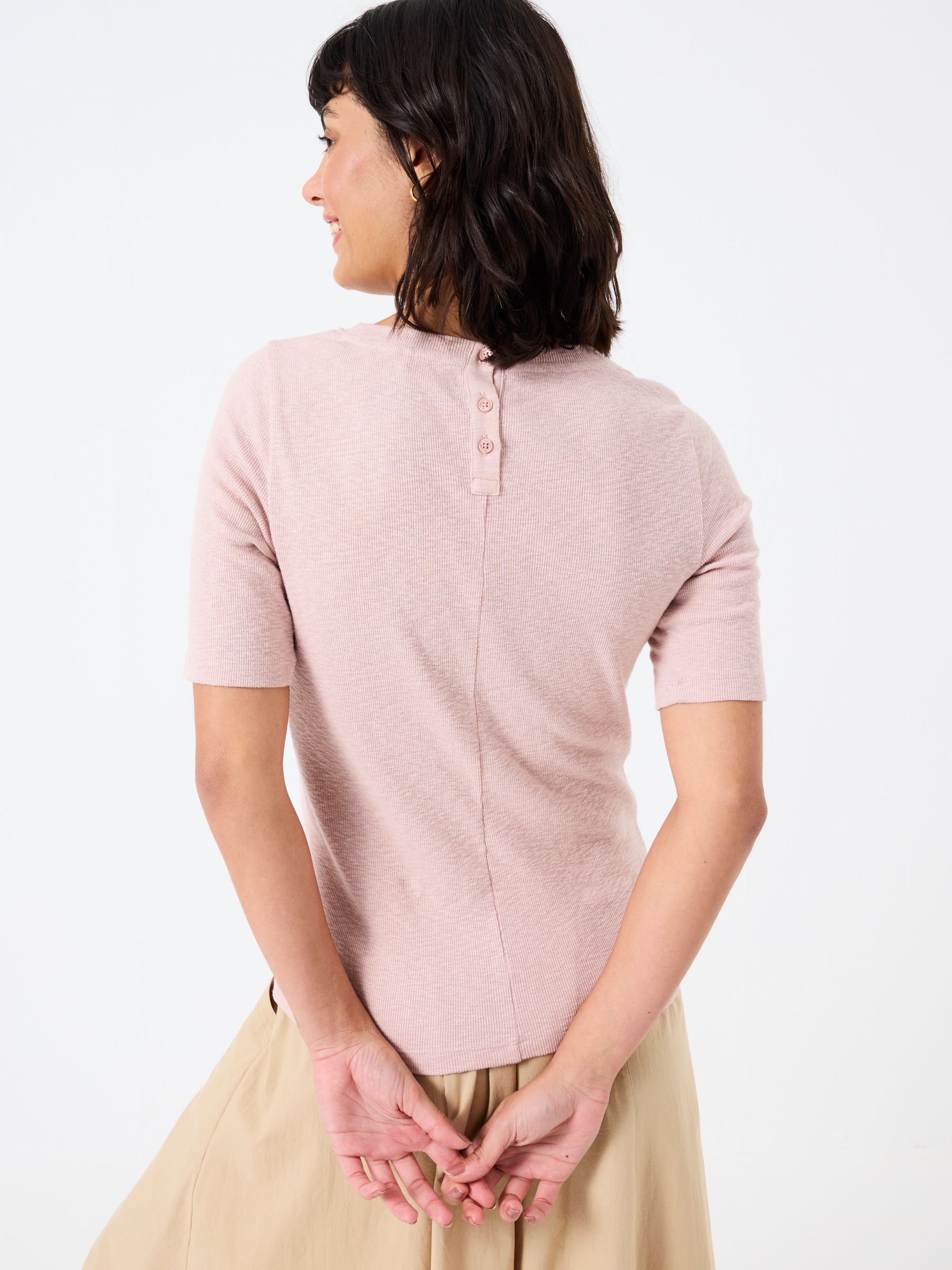 Callie Blush Pink Short Sleeve Top - Image 2 of 5