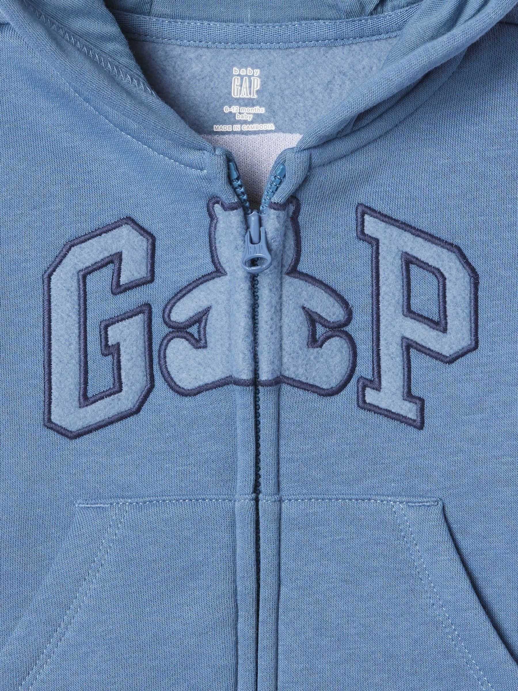 Blue Logo Vintage Zip Up Hoodie (Newborn-24mths) - Image 3 of 3