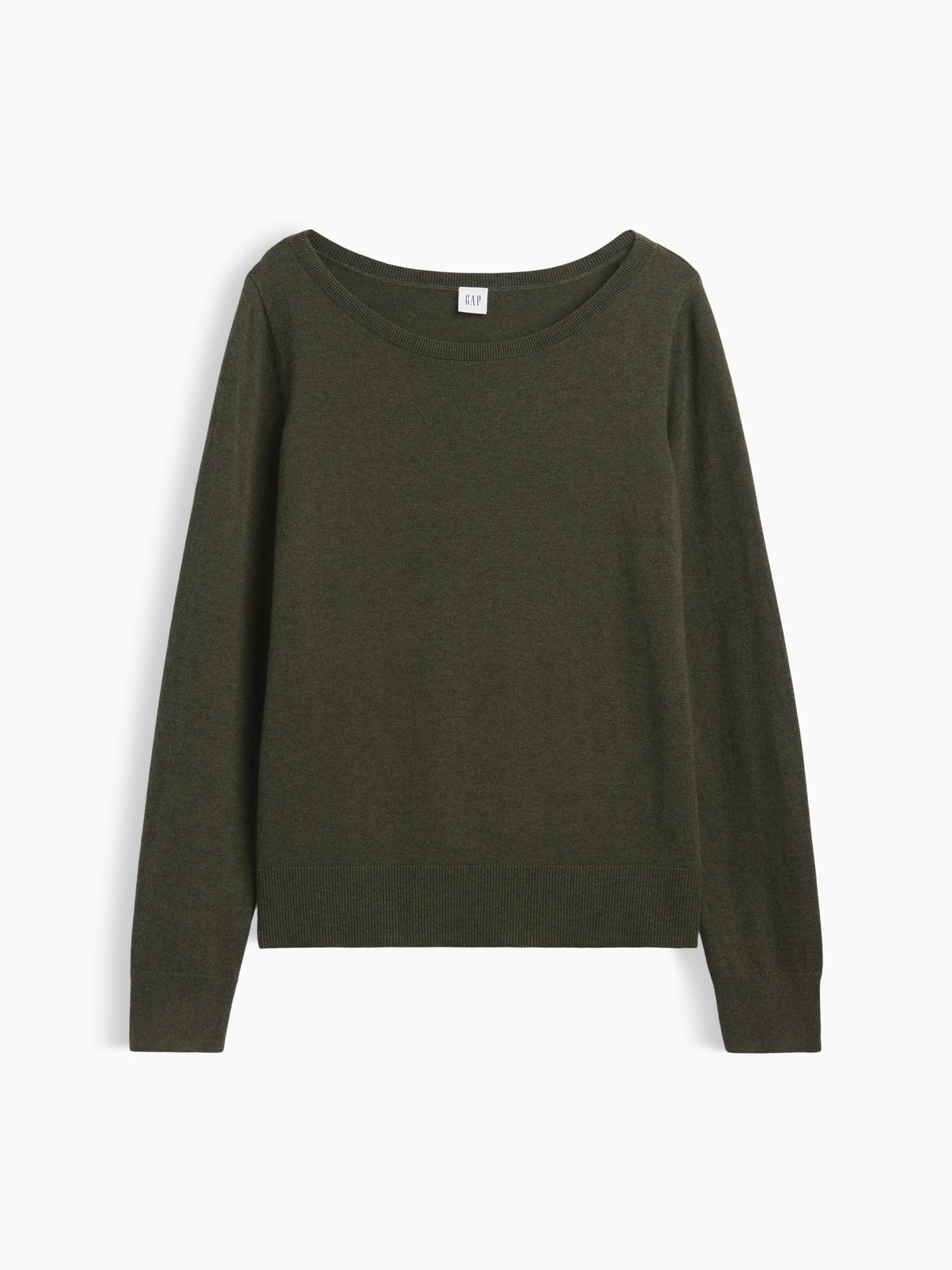 Green Relaxed Jersey Boatneck Jumper - Image 4 of 5