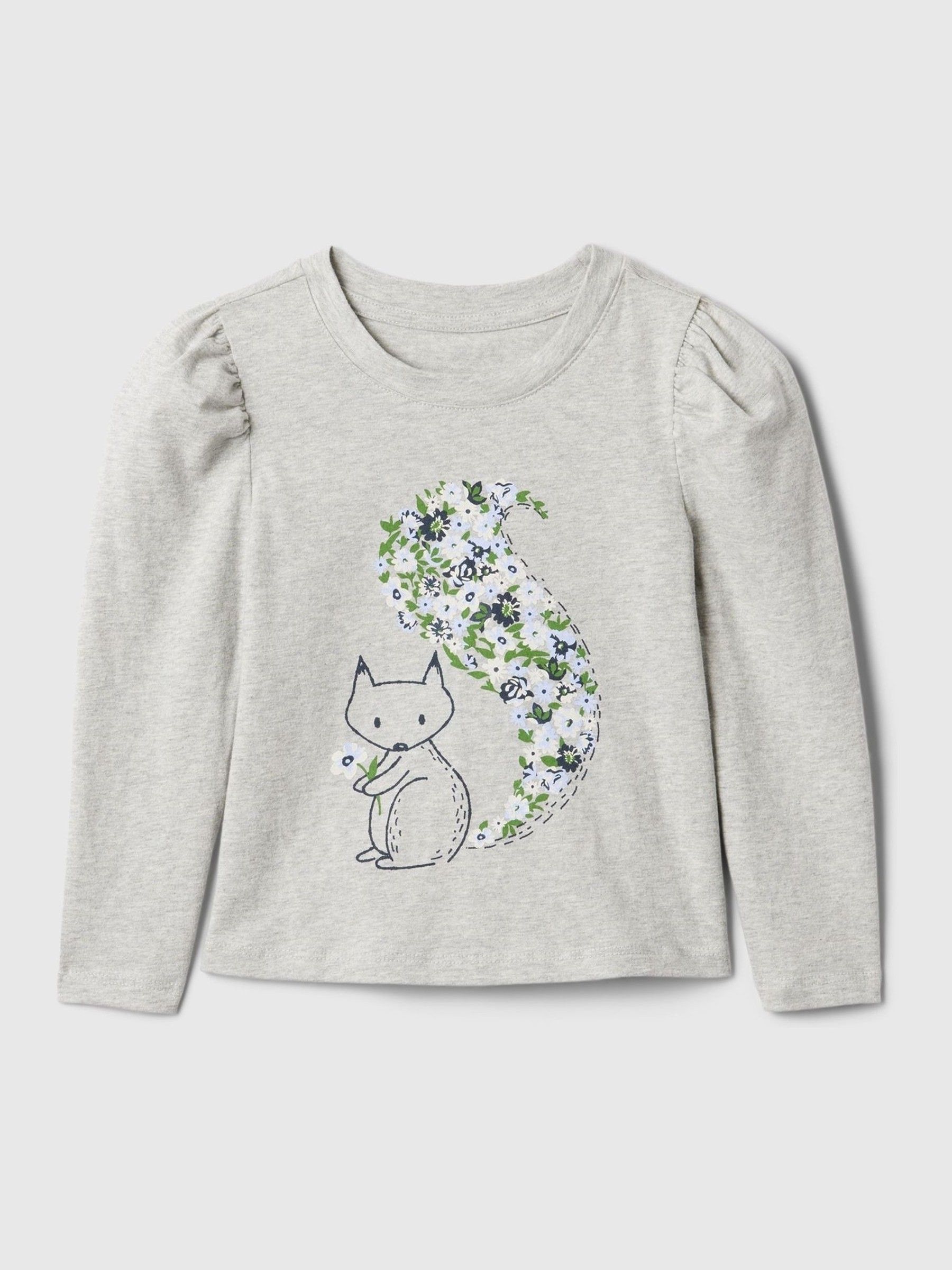 Grey Puff Long Sleeve T-Shirt (6mths-5yrs) - Image 1 of 2 Grey Puff Long Sleeve T-Shirt (6mths-5yrs) - Image 1 of 2