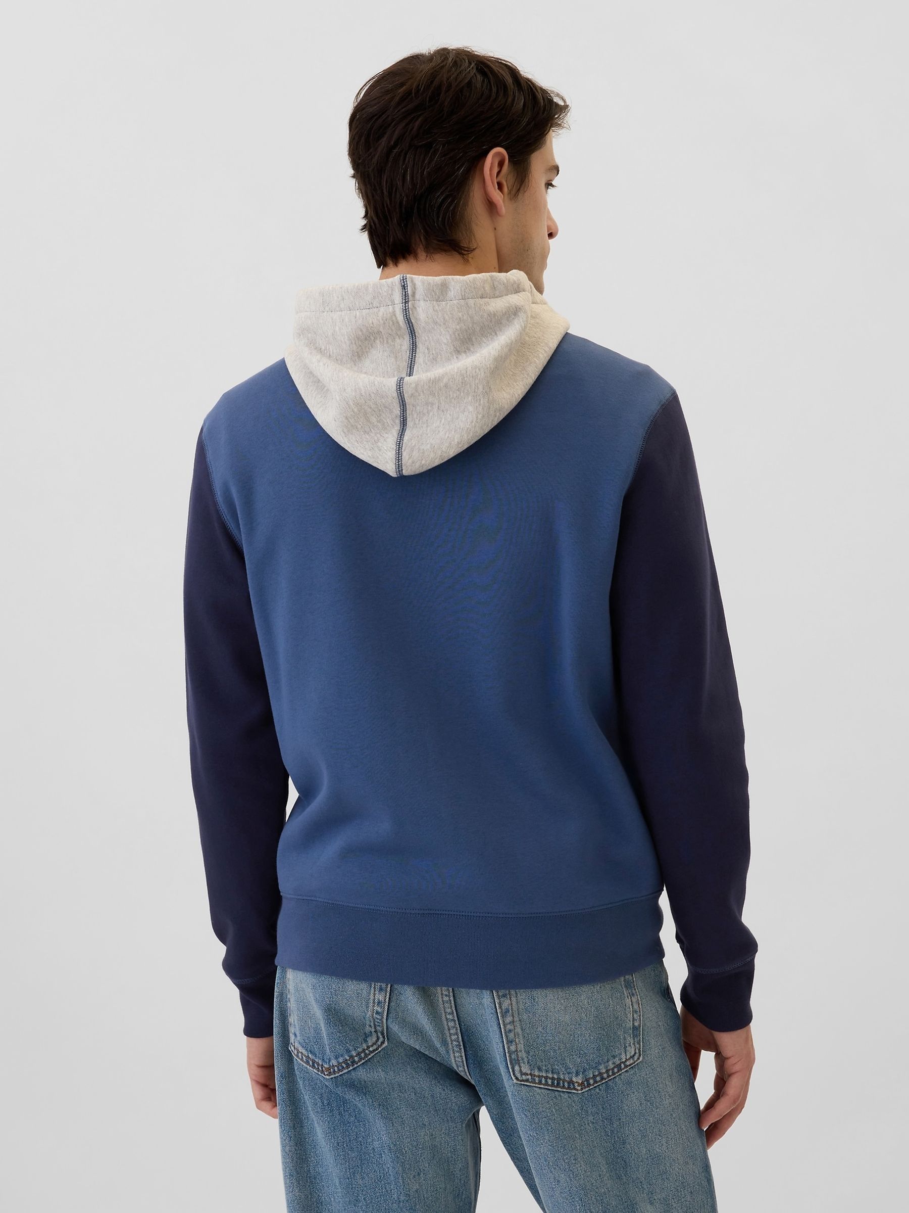 Blue Logo Colourblock Zip Hoodie - Image 2 of 4
