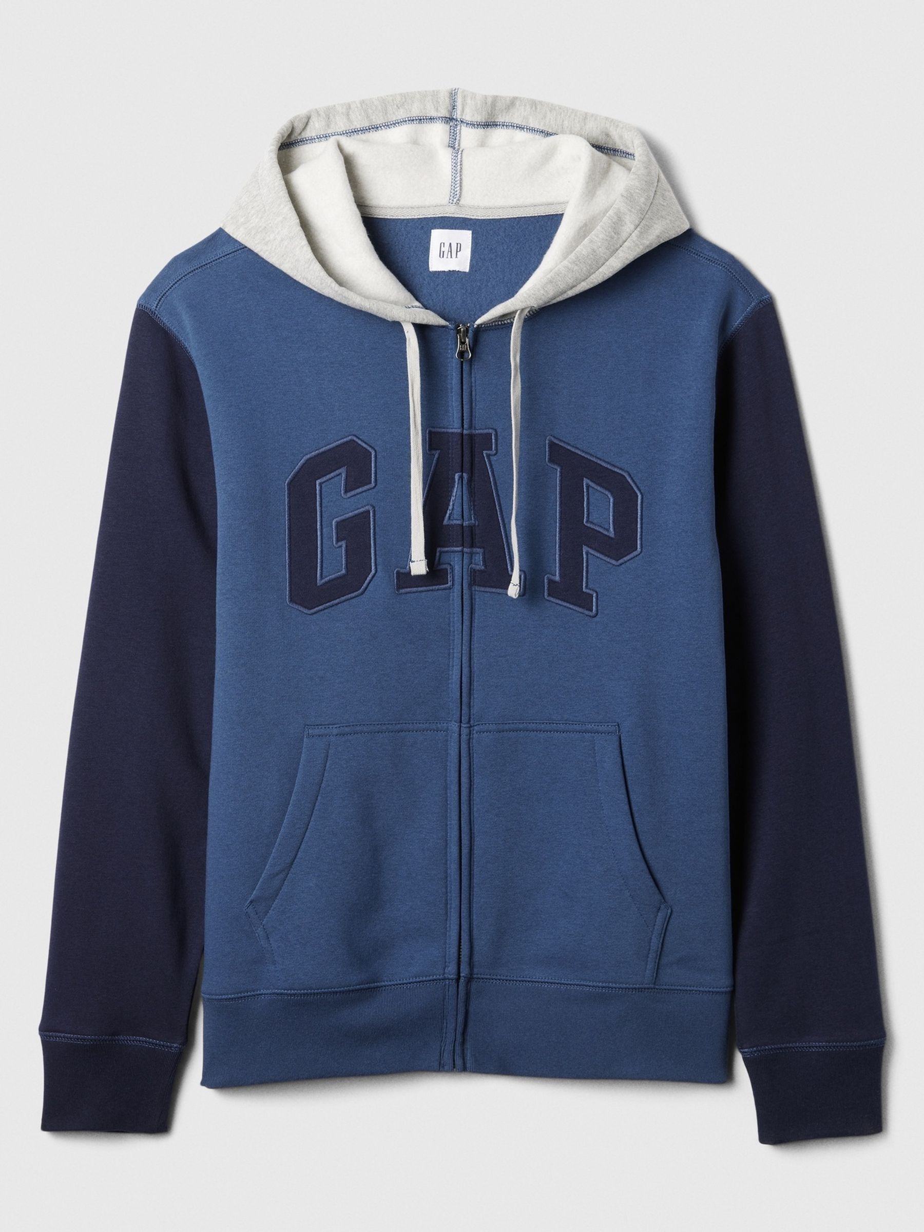 Blue Logo Colourblock Zip Hoodie - Image 4 of 4