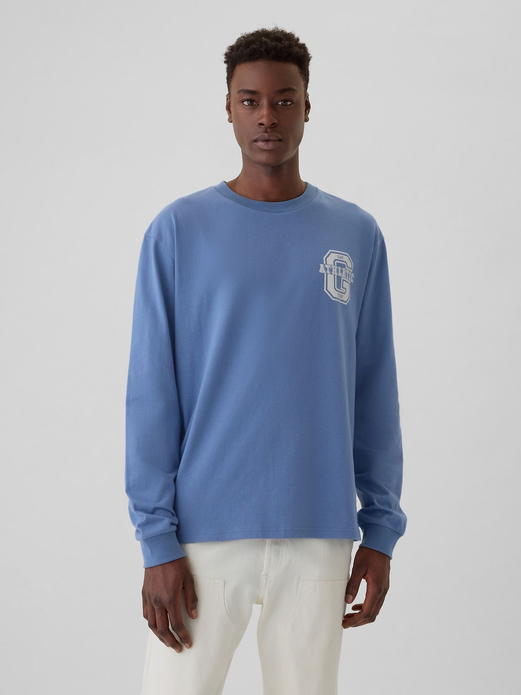 cainee ケイニー LONG SLEEVE TEE BLUE Kibbe Men's Ombre Long Sleeve Henley, Blue Gradient