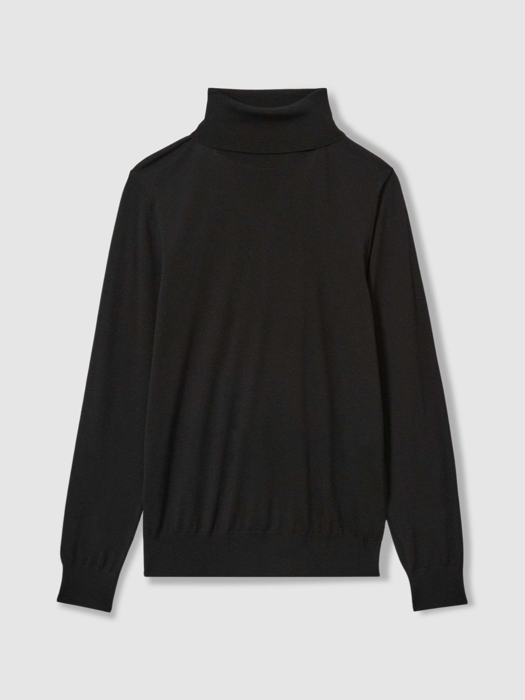 Reiss | Les 100 Ciels Noble-Wool Roll-Neck Jumper in Black - Image 2 of 6