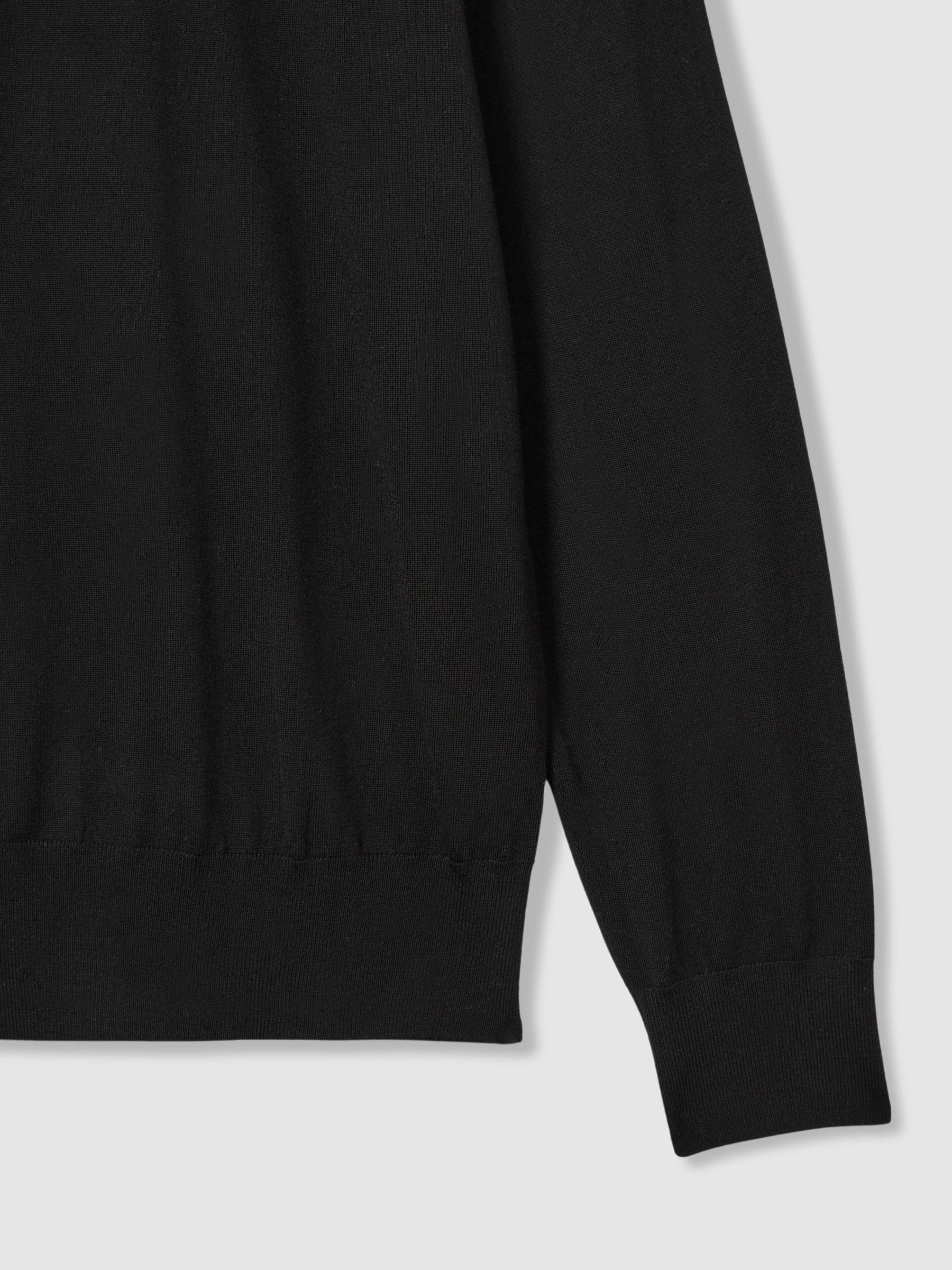 Reiss | Les 100 Ciels Noble-Wool Roll-Neck Jumper in Black - Image 6 of 6