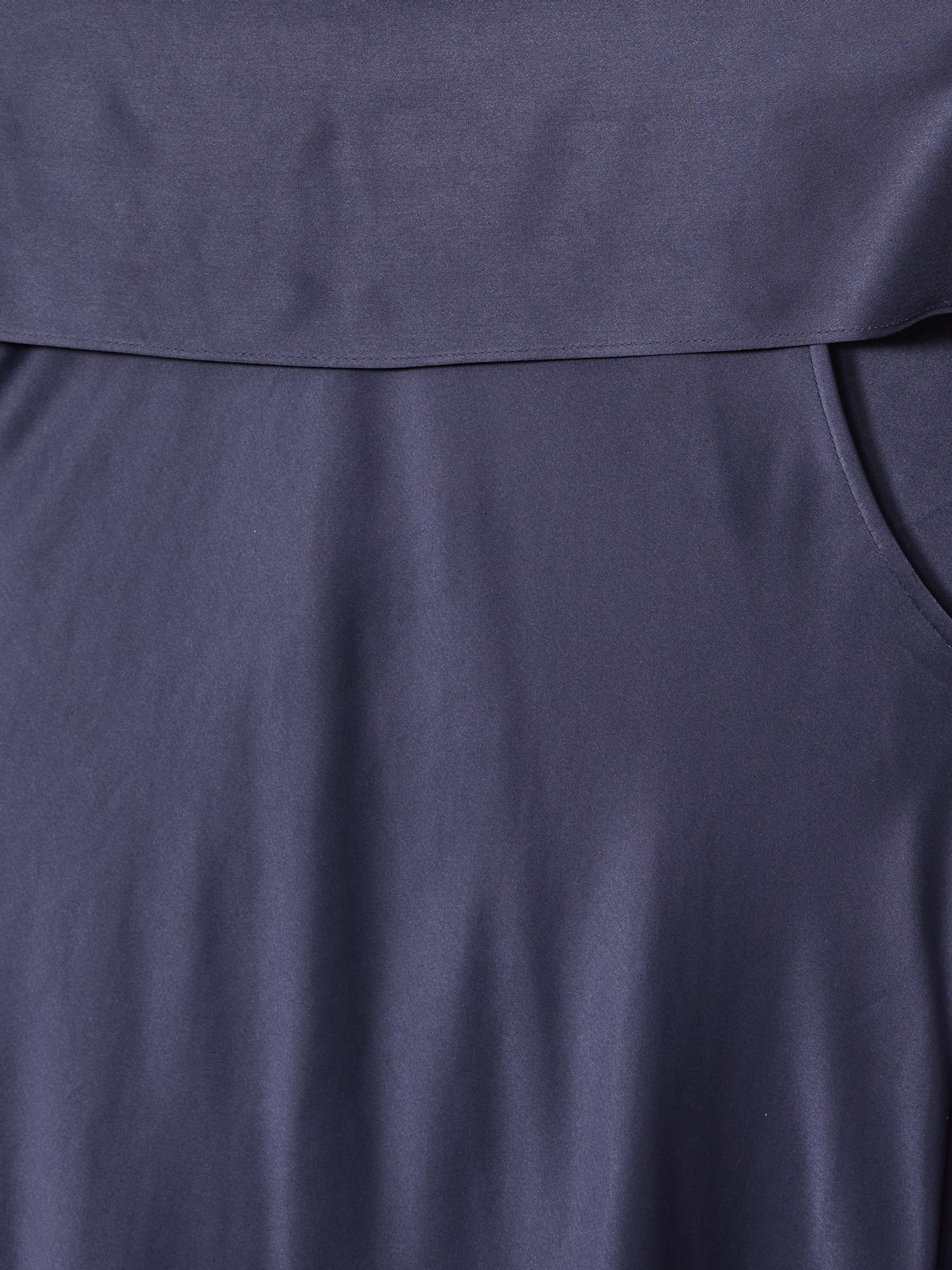 Satin Cape Dress in Indigo - Image 6 of 6