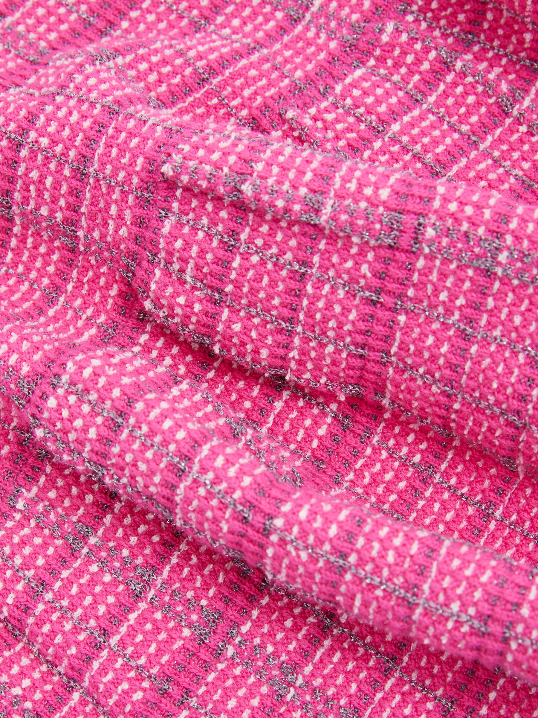 9-13 yrs Cotton Blend Checked Smocked Dress in Pink - Image 4 of 4