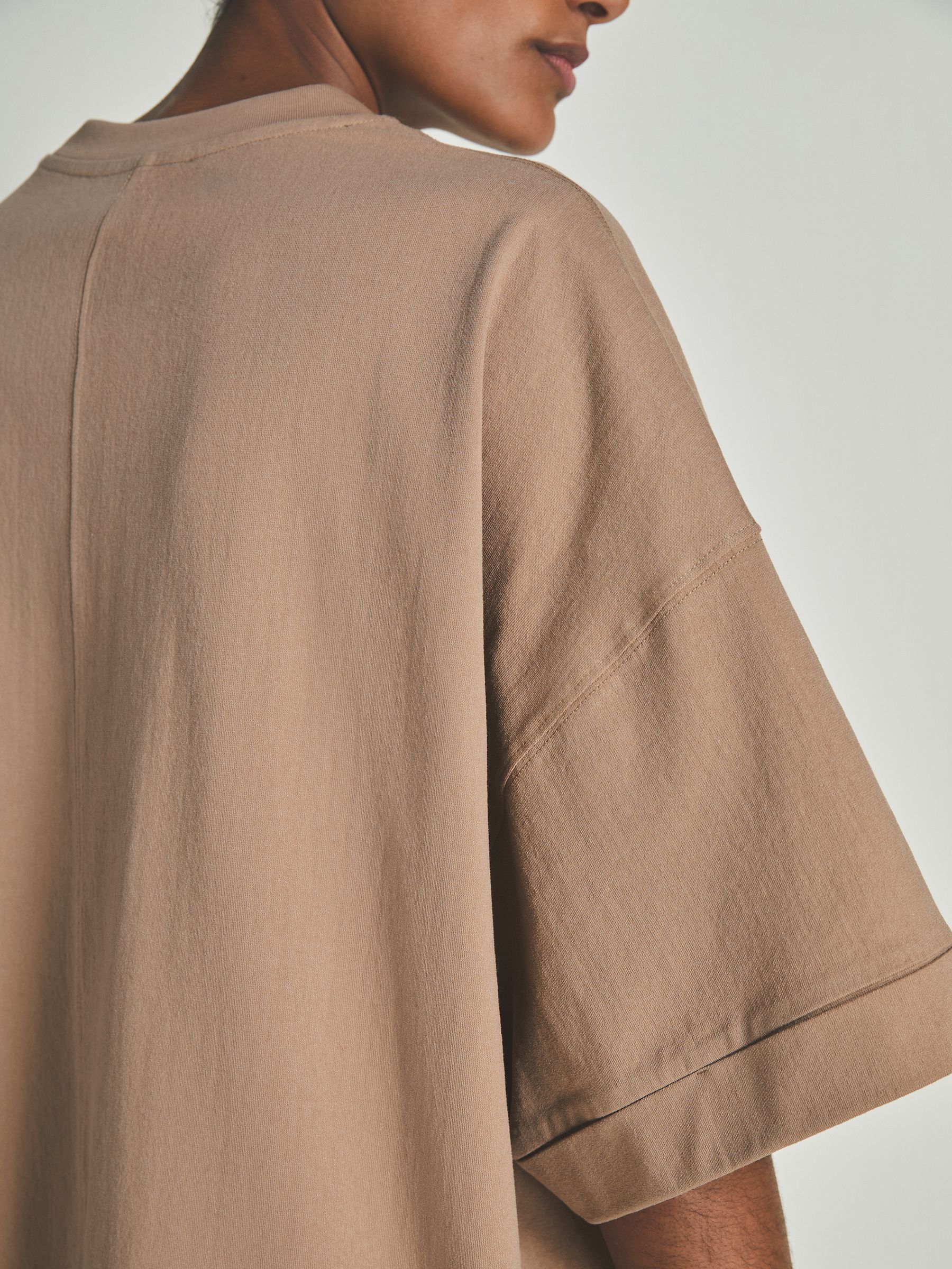 Reiss | Les 100 Ciels Cotton-Blend Jersey T-Shirt in Camel - image 3