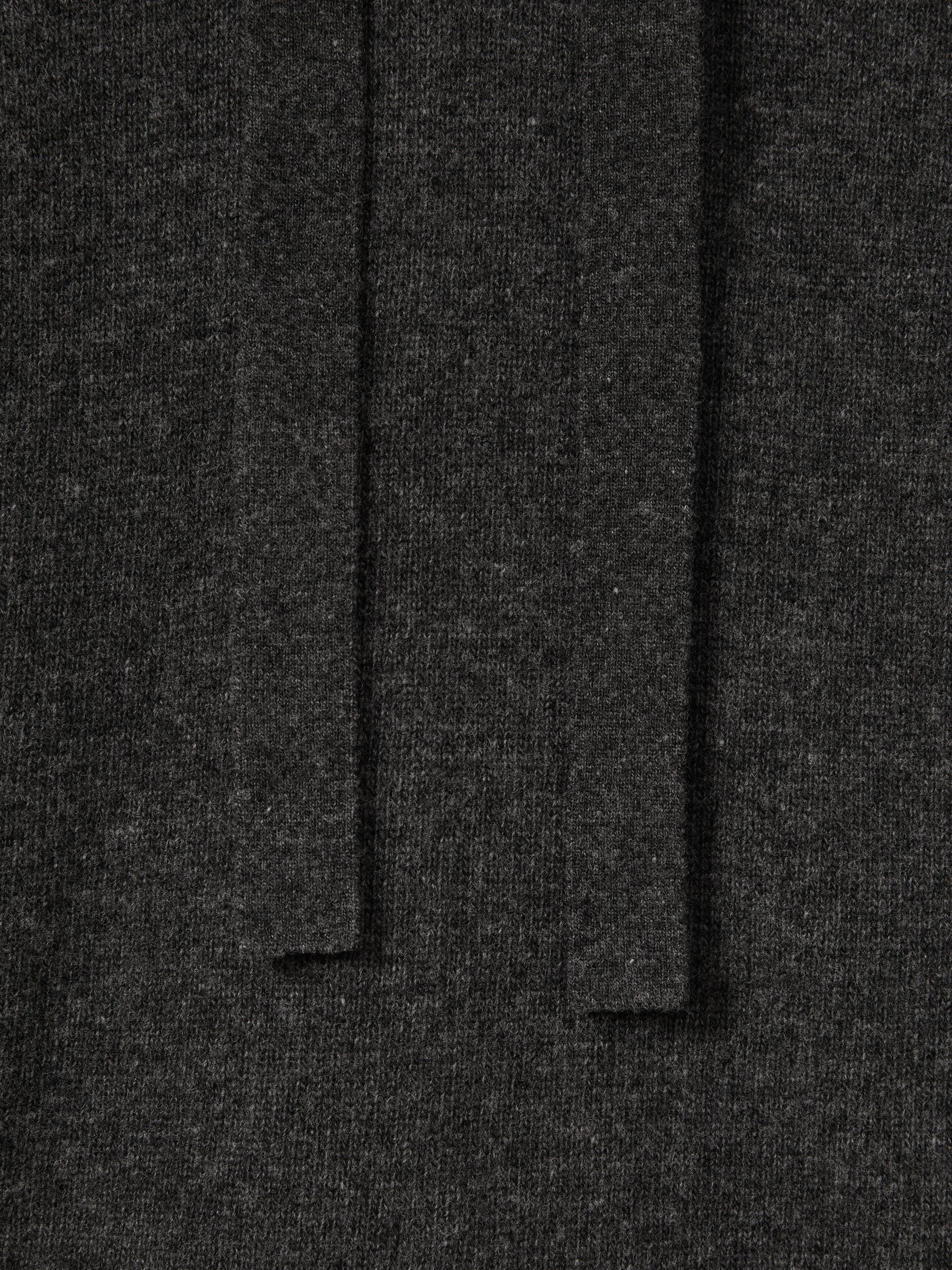 Wool-Cashmere Drawstring Hoodie in Charcoal - Image 7 of 7