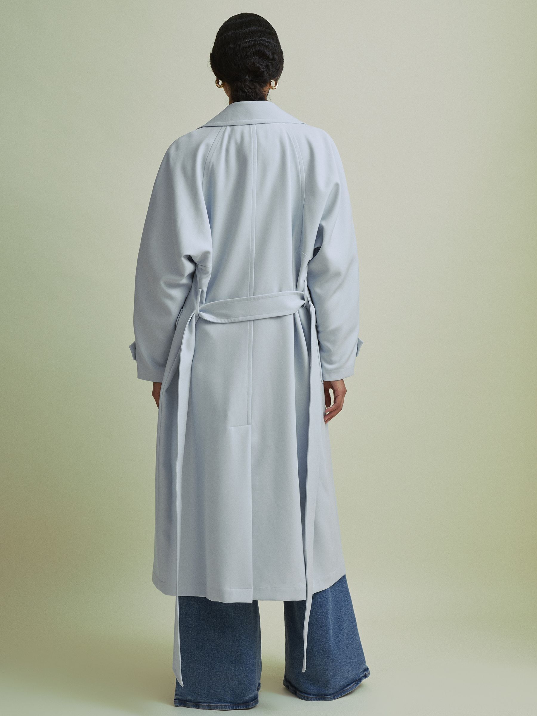 Florere Double Breasted Coat in Pale Blue - Image 4 of 6