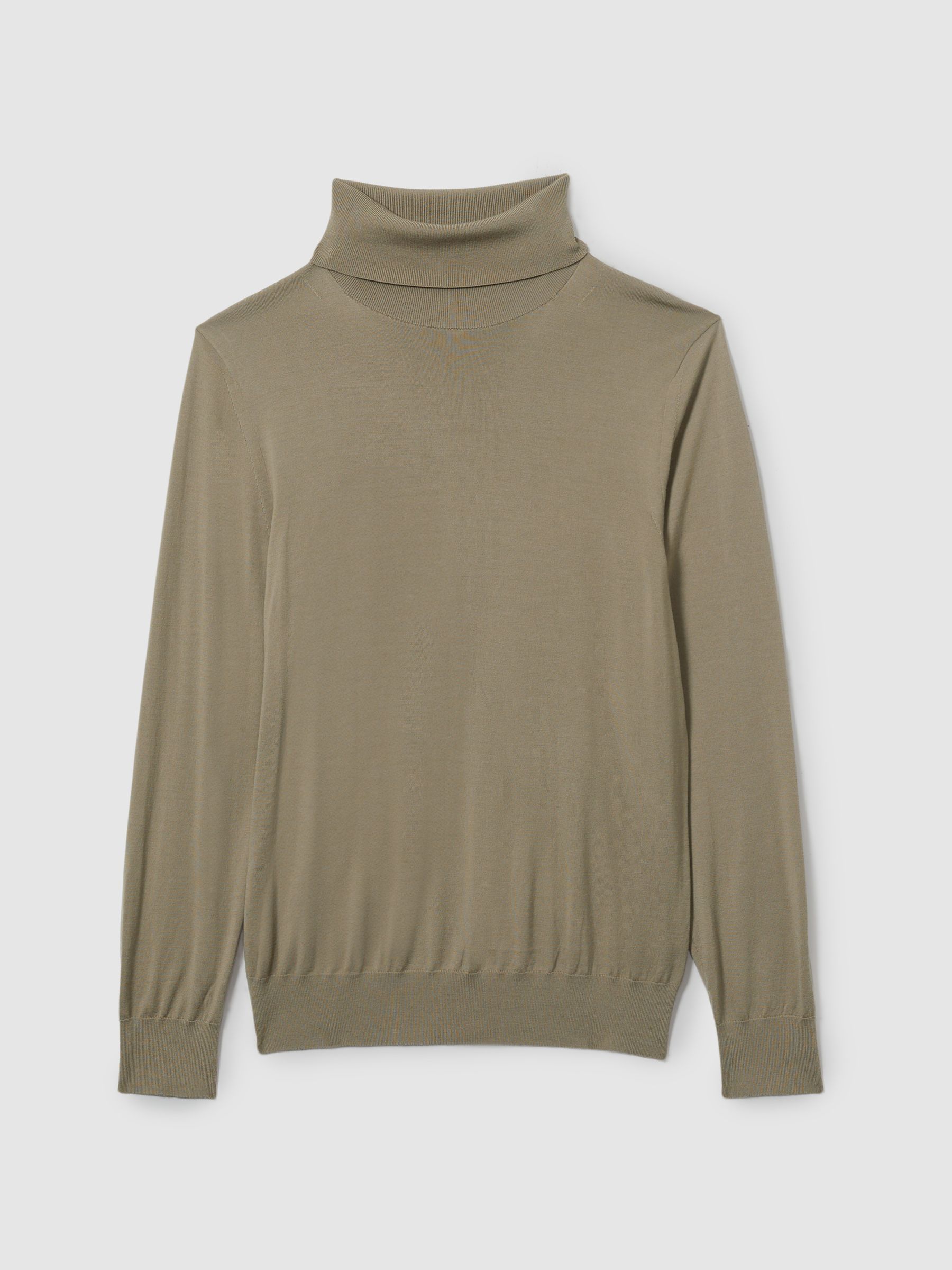 Reiss | Les 100 Ciels Noble-Wool Roll-Neck Jumper in Mink Marl - Image 2 of 5