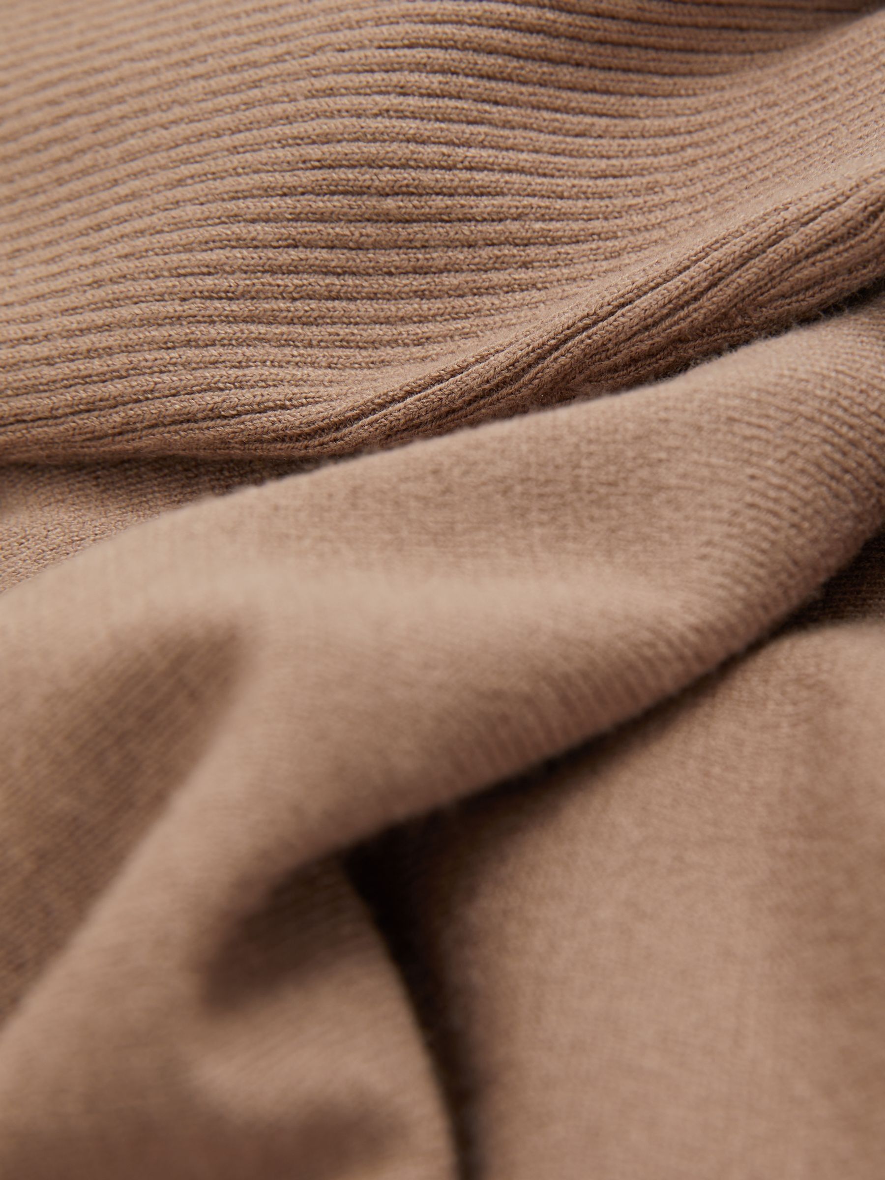 Drop-Shoulder Roll Neck Jumper in Taupe - Image 5 of 5