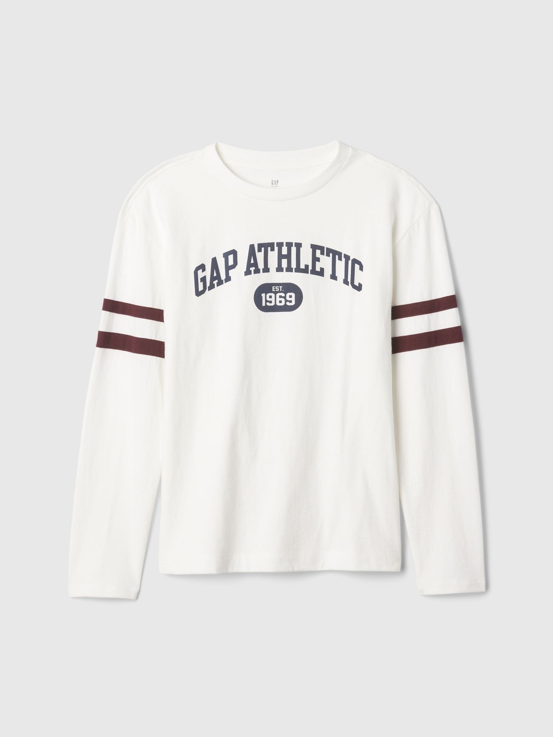 White Athletic Graphic Crew Neck Long Sleeve T-Shirt (4-13yrs) - Image 1 of 3