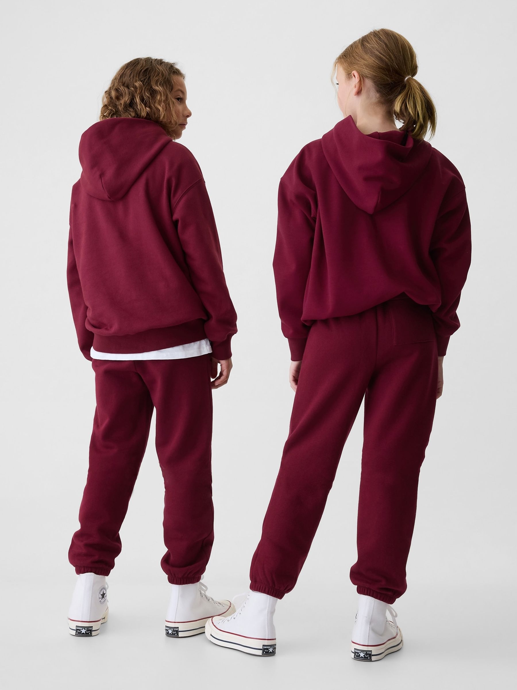 Burgundy Red Athletic Logo Hoodie (4-13yrs) - Image 2 of 5
