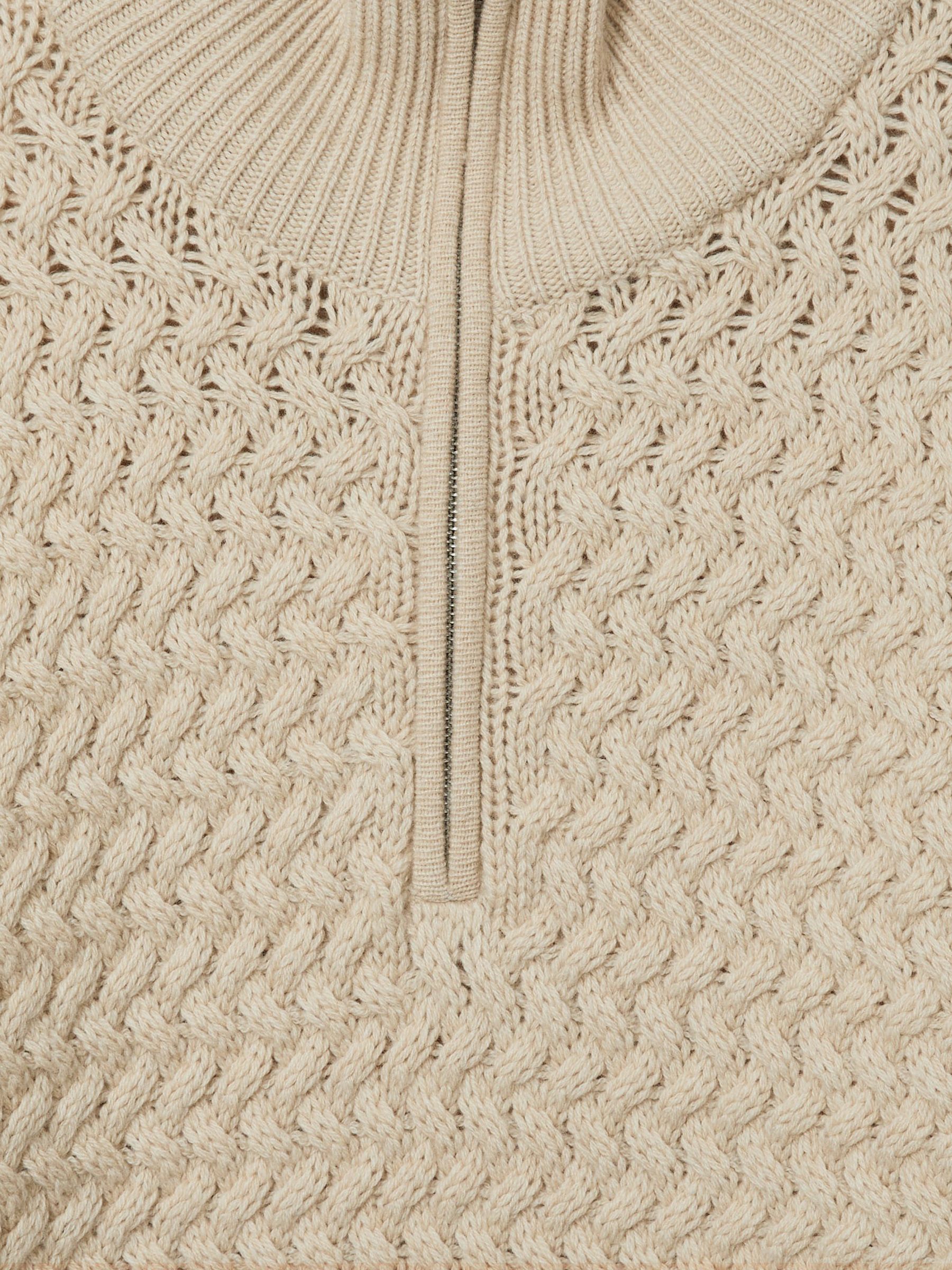 Reiss | Les 100 Ciels Wool and Cashmere Jumper in Stone - Image 6 of 6