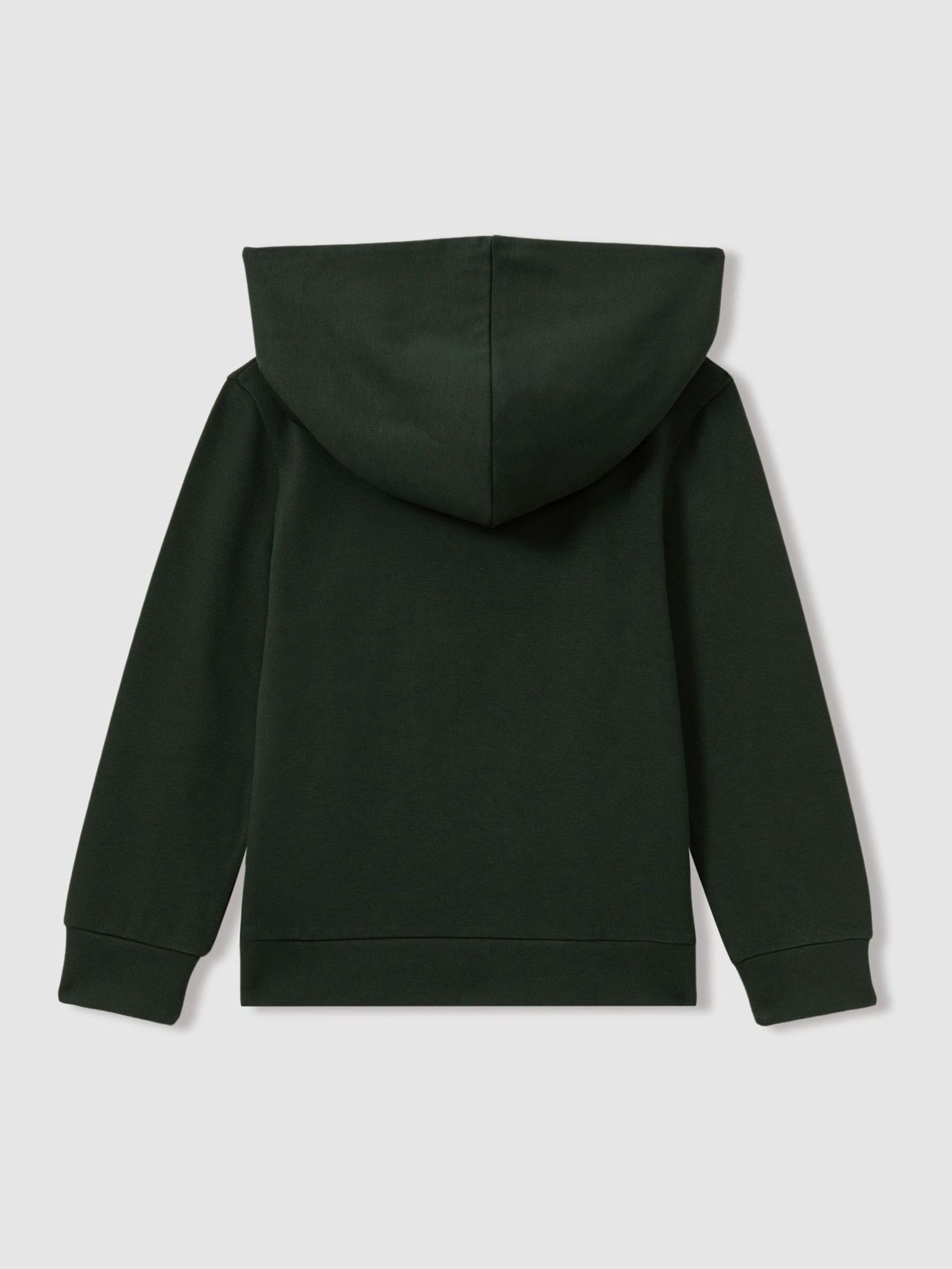 9-13 yrs Lowden Interlock-Jersey Hoodie in Emerald Green - Image 2 of 3