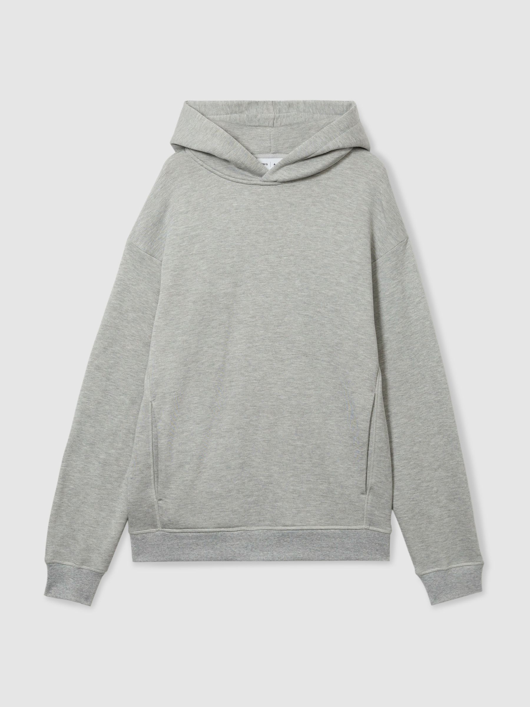 Reiss | Les 100 Ciels Modal-Blend Jersey Hoodie in Grey - Image 2 of 6