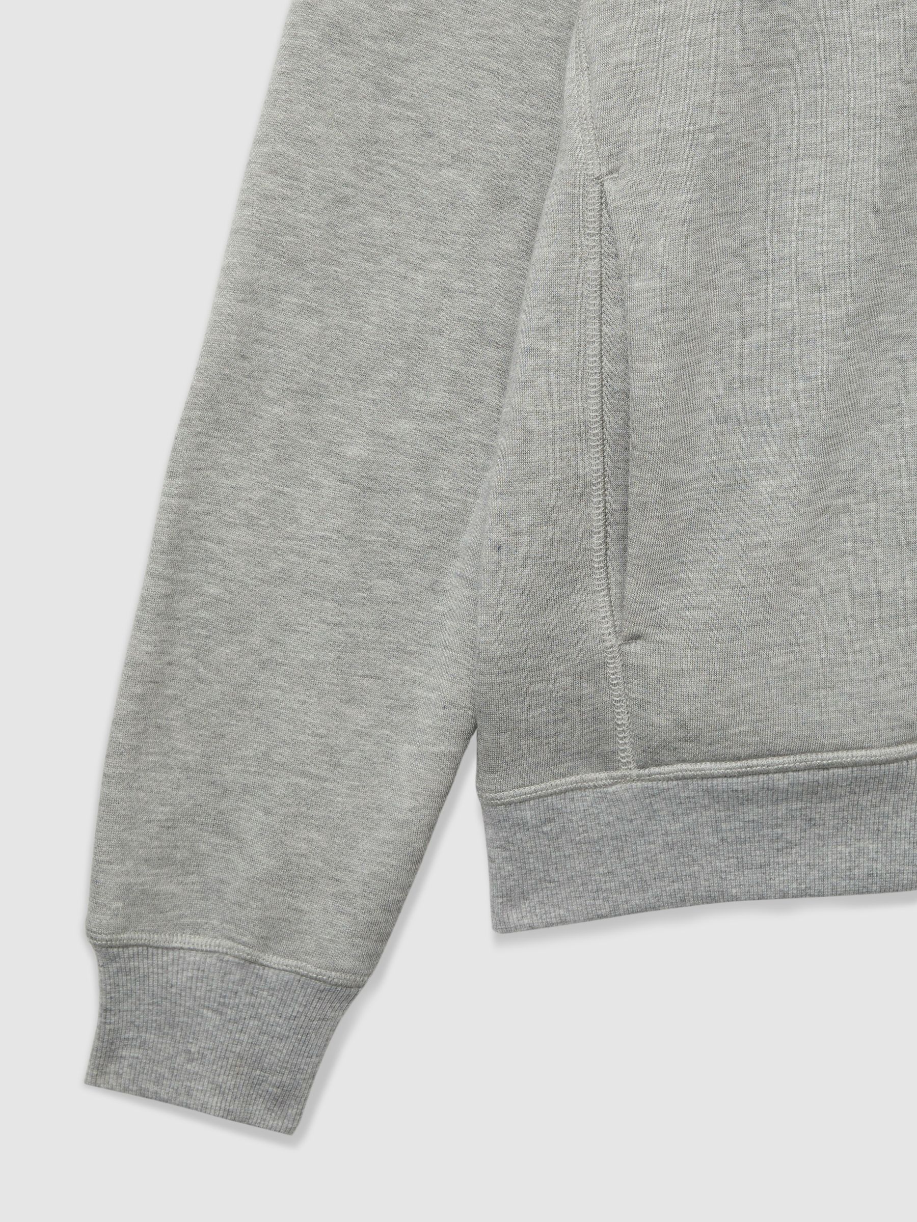 Reiss | Les 100 Ciels Modal-Blend Jersey Hoodie in Grey - Image 5 of 6