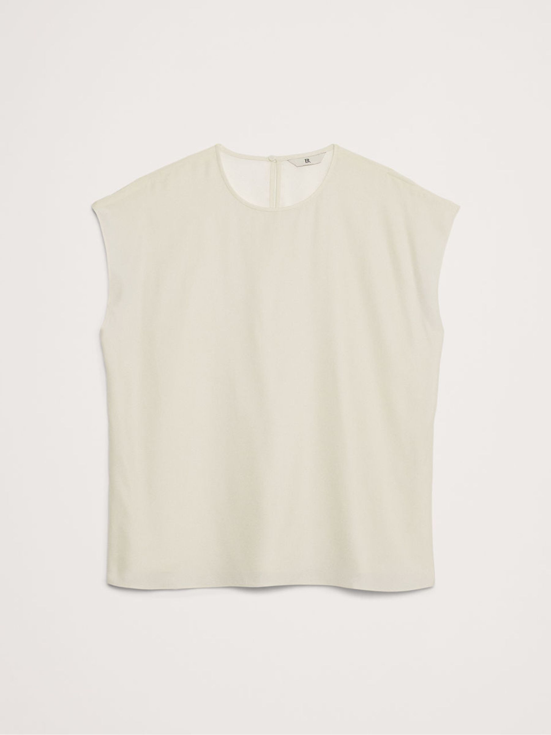 Banana Republic Cream Essential Silk Top - Image 4 of 4