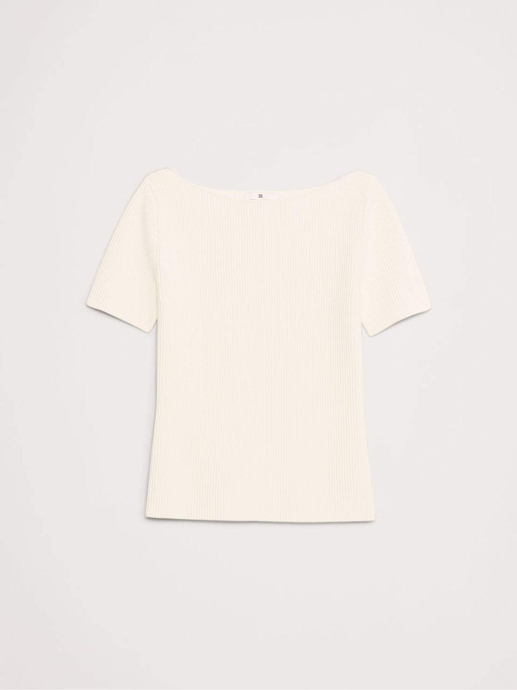 Banana Republic White Cece Sculpted Ribbed Tank Top - Image 4 of 4