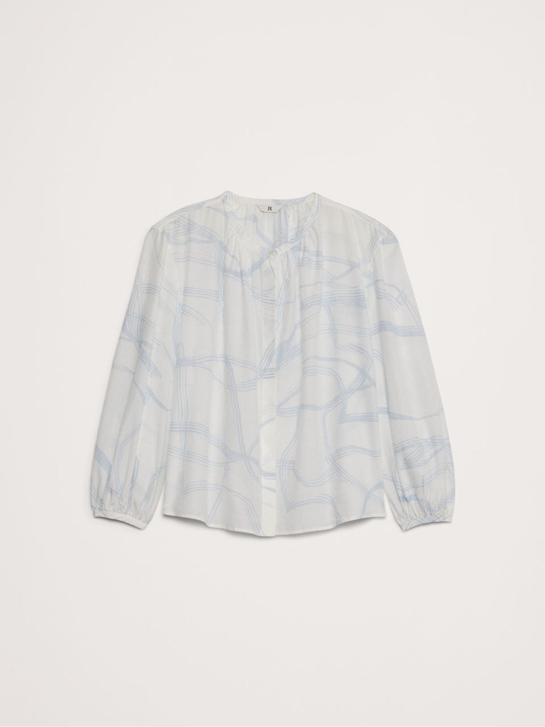Banana Republic White Cotton Silk Blouse - Image 4 of 4