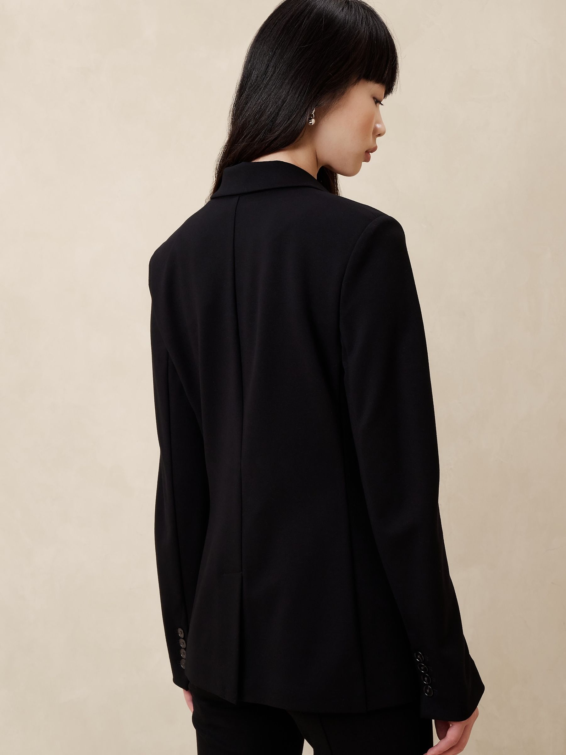 Banana Republic Black Everywhere Ponte Blazer - Image 2 of 4