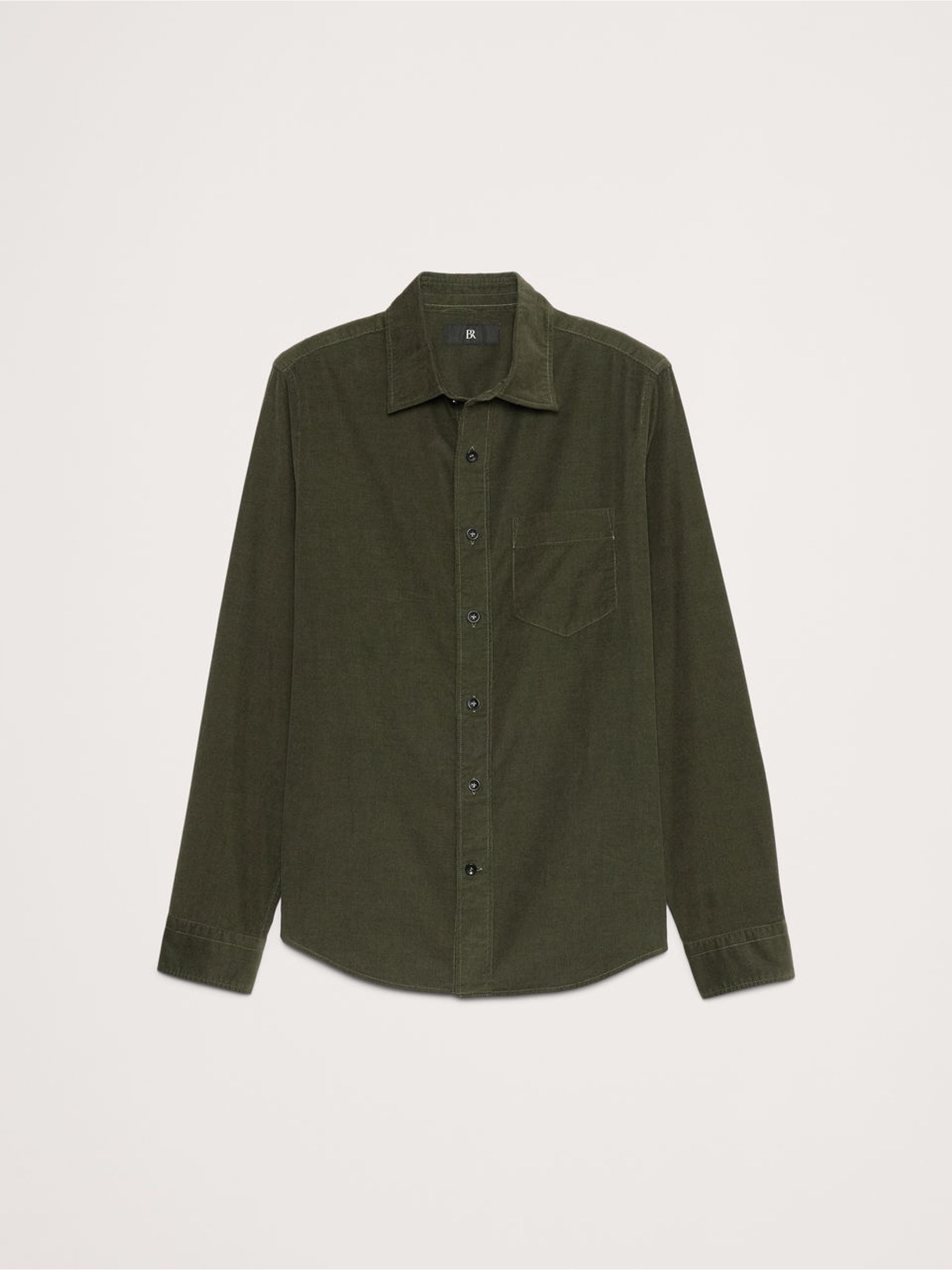 Banana Republic Green Lightweight Corduroy Shirt - Image 4 of 4