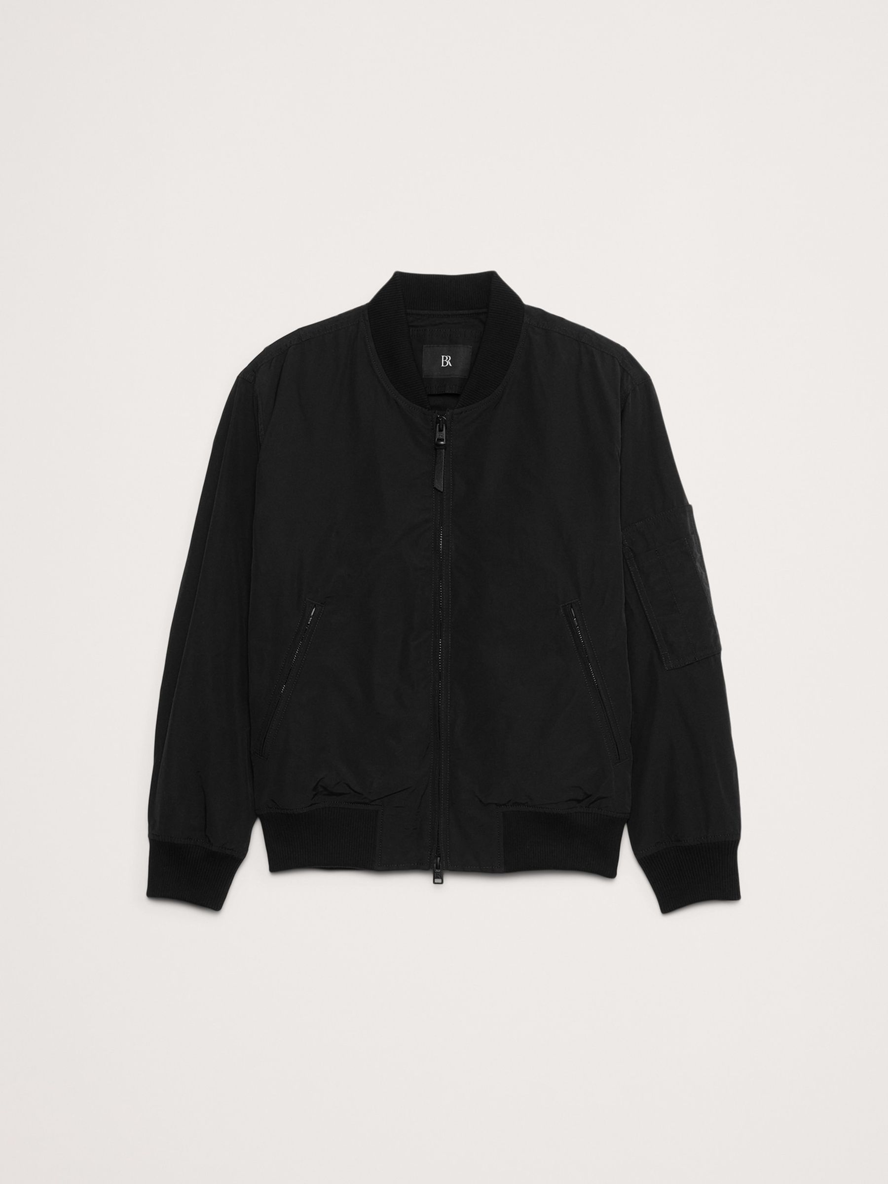 Banana Republic Black Water-Resistant Bomber Jacket - Image 5 of 5