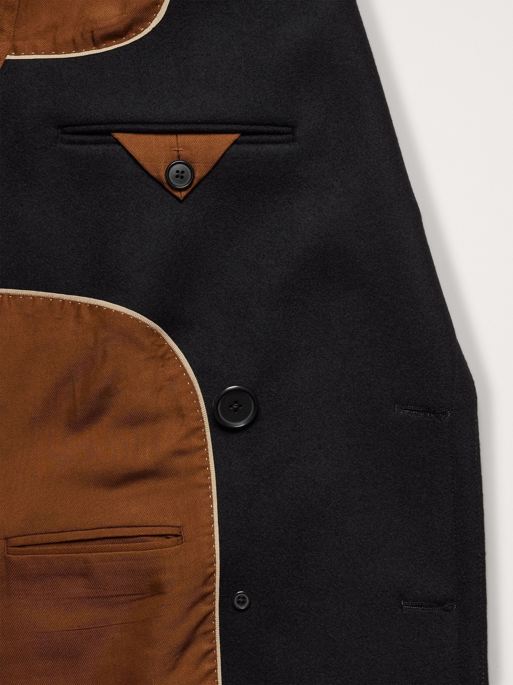 Banana Republic Black Italian Melton Peacoat - Image 4 of 5
