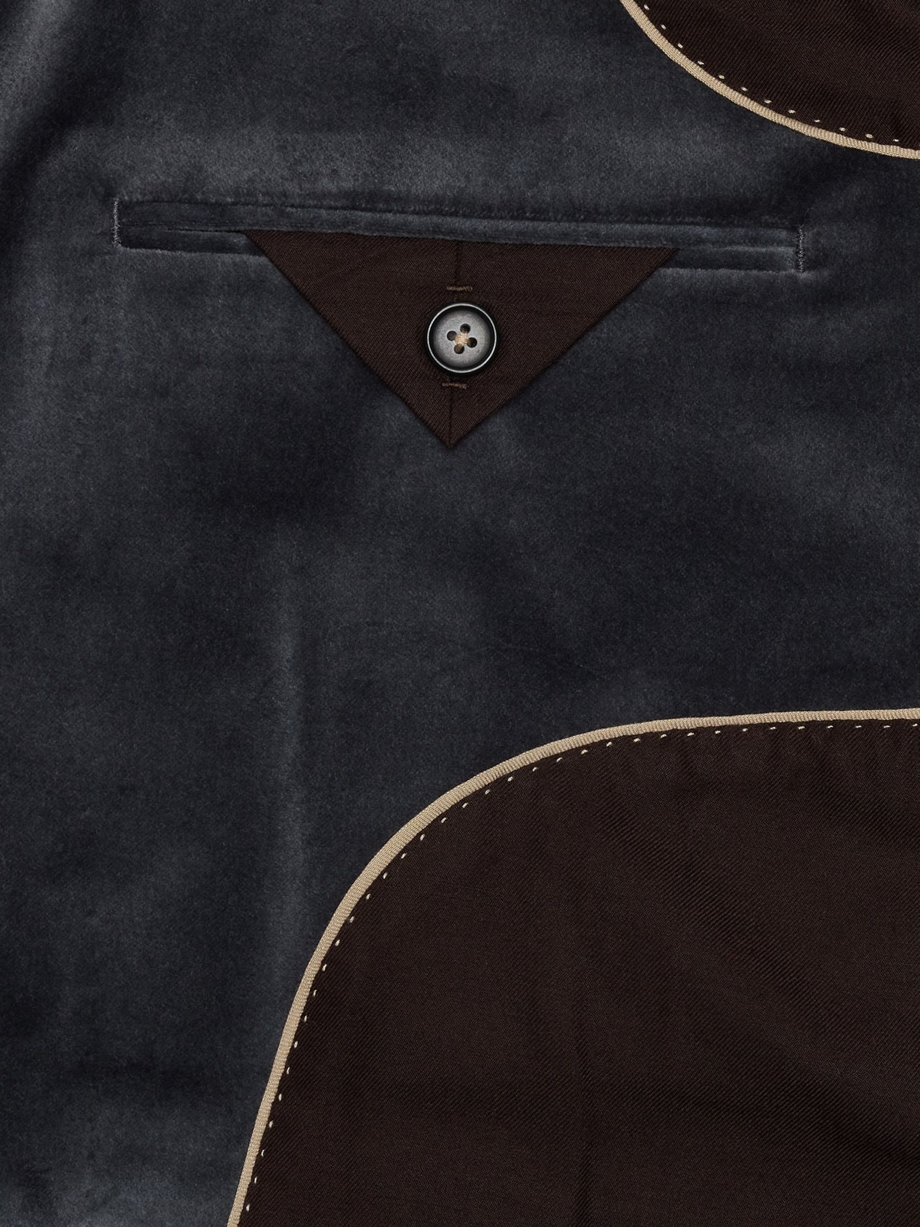 Banana Republic Charcoal Grey Cotton Velvet Blazer - Image 5 of 5